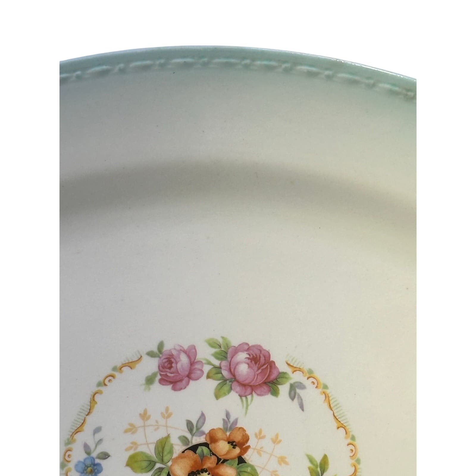 Home Laughlin Vintage 1943 Eggshell 'Georgian' Large 13.5" Oval Serving Platter - Thumbnail 4