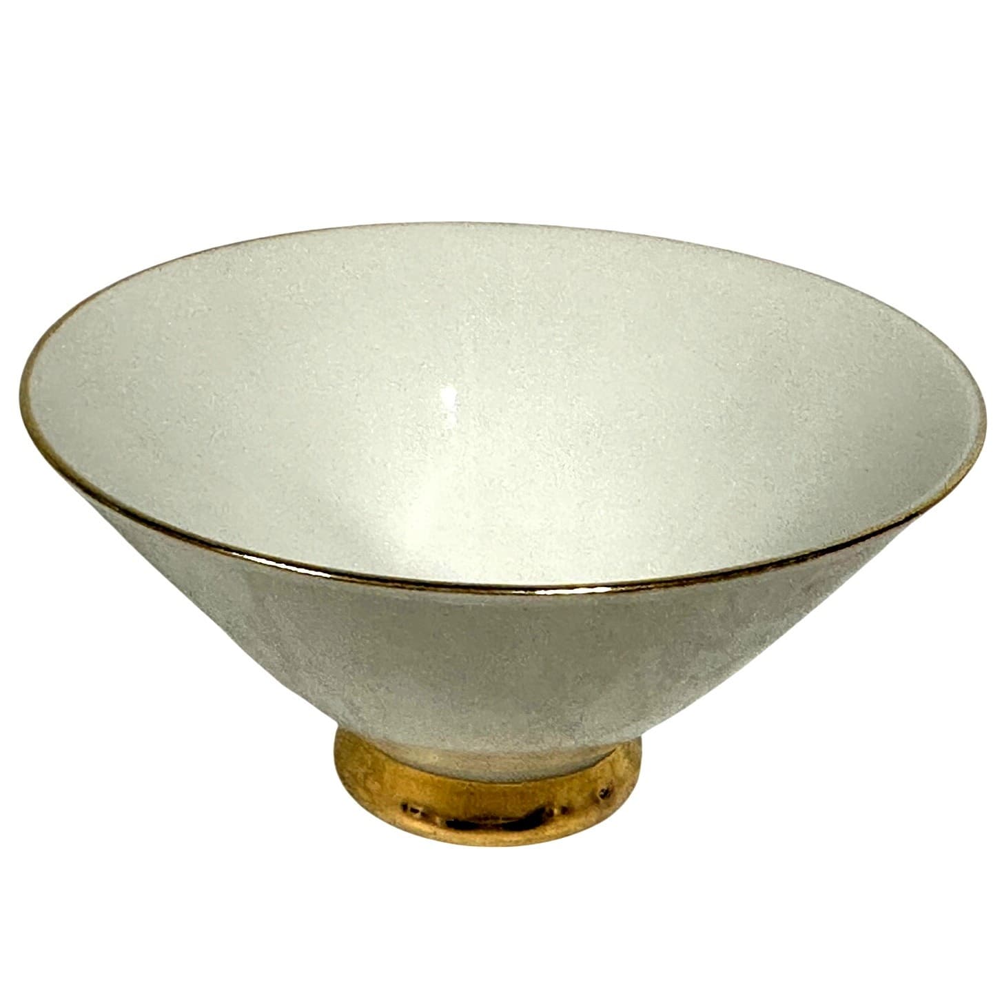 Elegant Japan Ivory-Colored Porcelain 4.5" Rice/Dessert Bowls Gold Accents-Set 4 - Thumbnail 4
