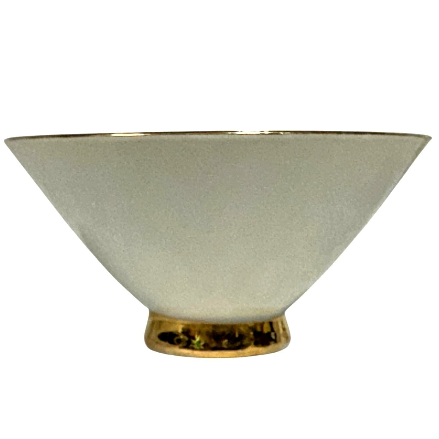 Elegant Japan Ivory-Colored Porcelain 4.5" Rice/Dessert Bowls Gold Accents-Set 4 - Thumbnail 2
