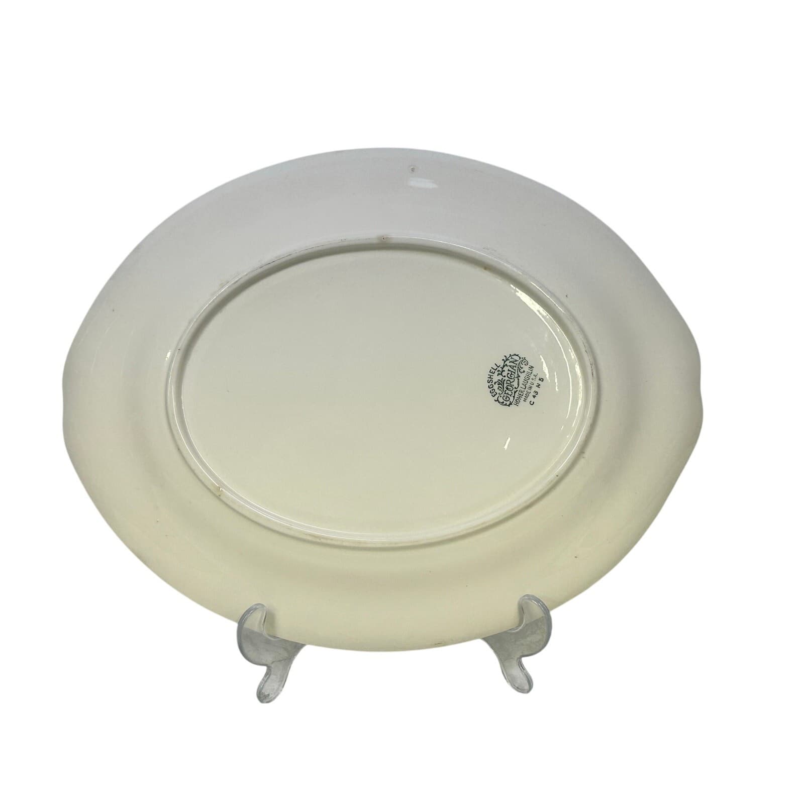 Home Laughlin Vintage 1943 Eggshell 'Georgian' Large 13.5" Oval Serving Platter - Thumbnail 7