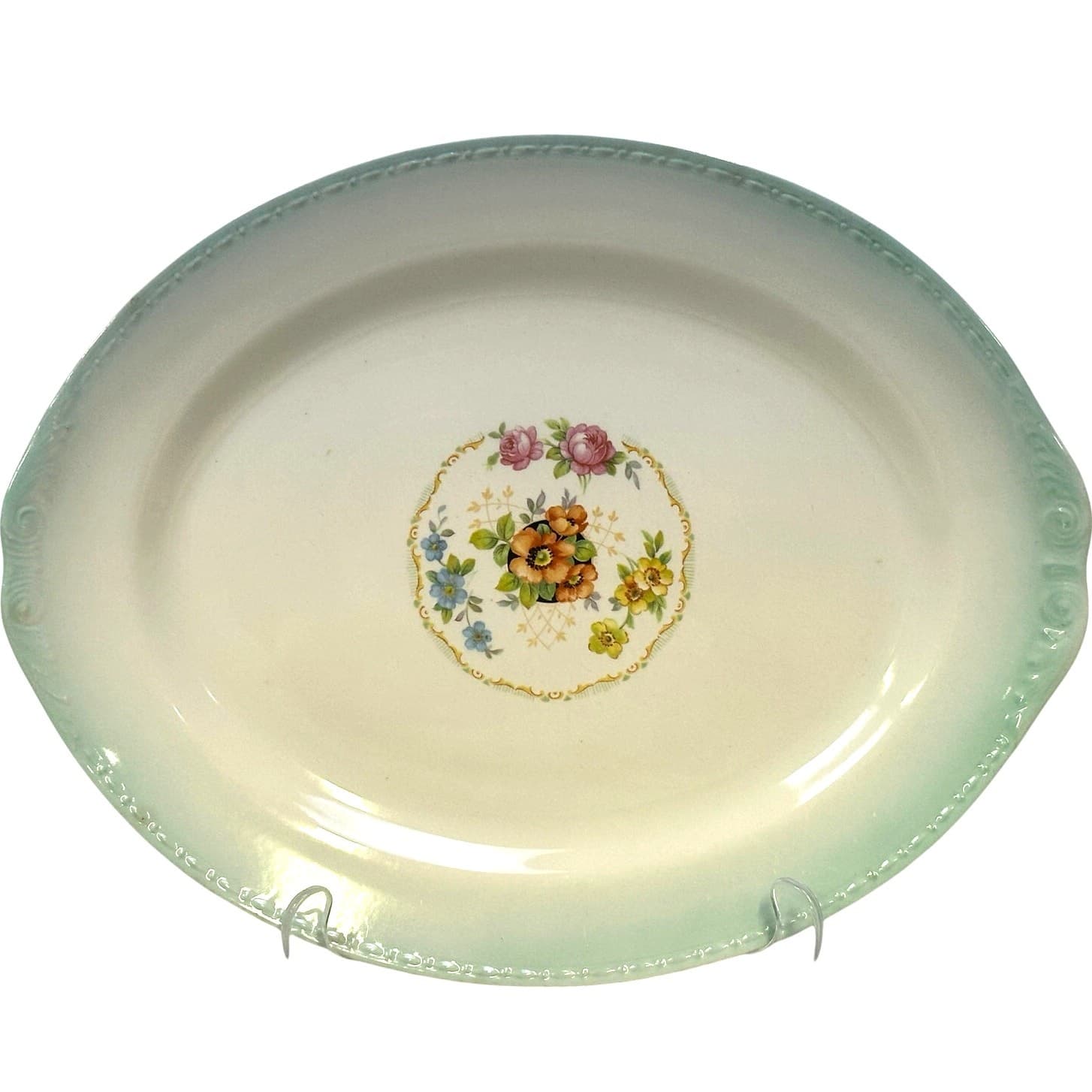 Home Laughlin Vintage 1943 Eggshell 'Georgian' Large 13.5" Oval Serving Platter