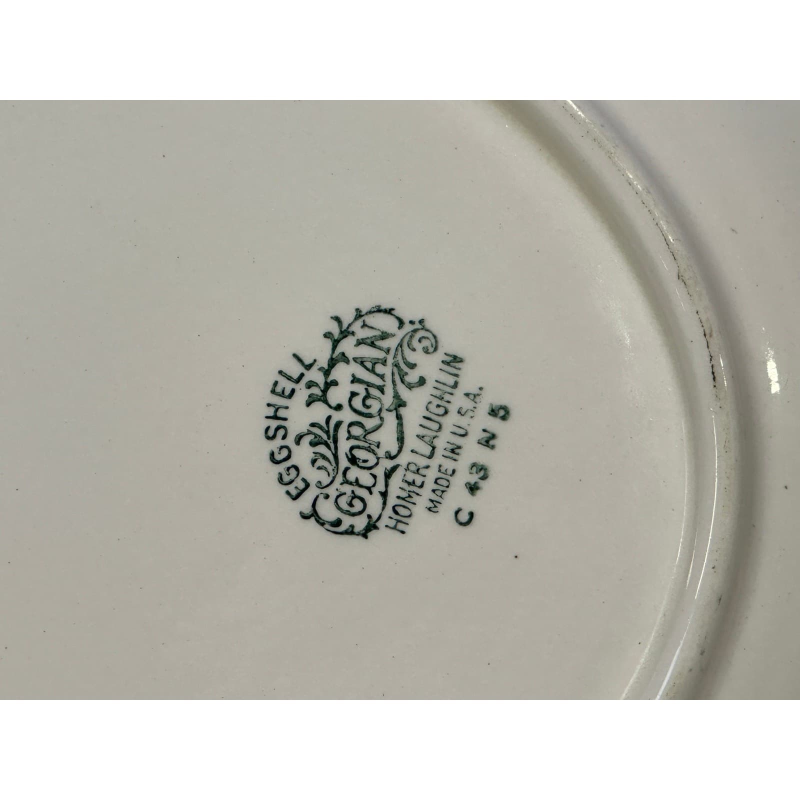 Home Laughlin Vintage 1943 Eggshell 'Georgian' Large 13.5" Oval Serving Platter - Thumbnail 8