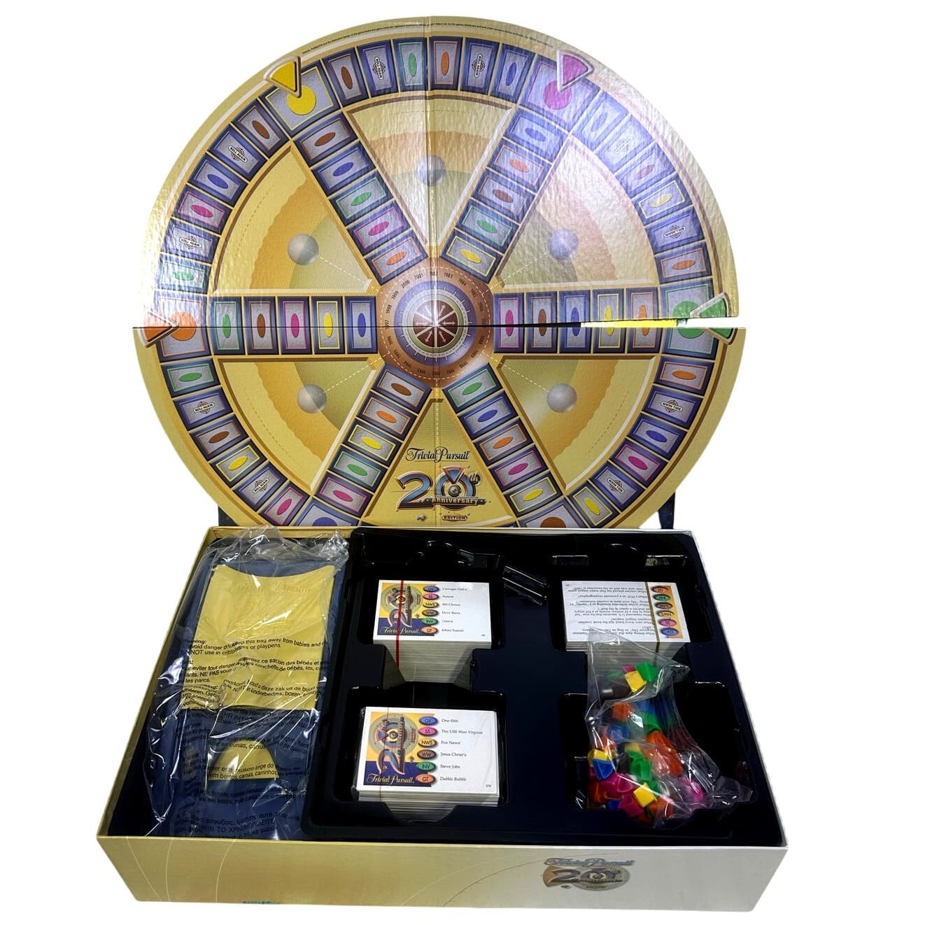 Trivial Pursuit 20th Anniversary Edition Board Game Trivia Vintage 2002 New - Thumbnail 6