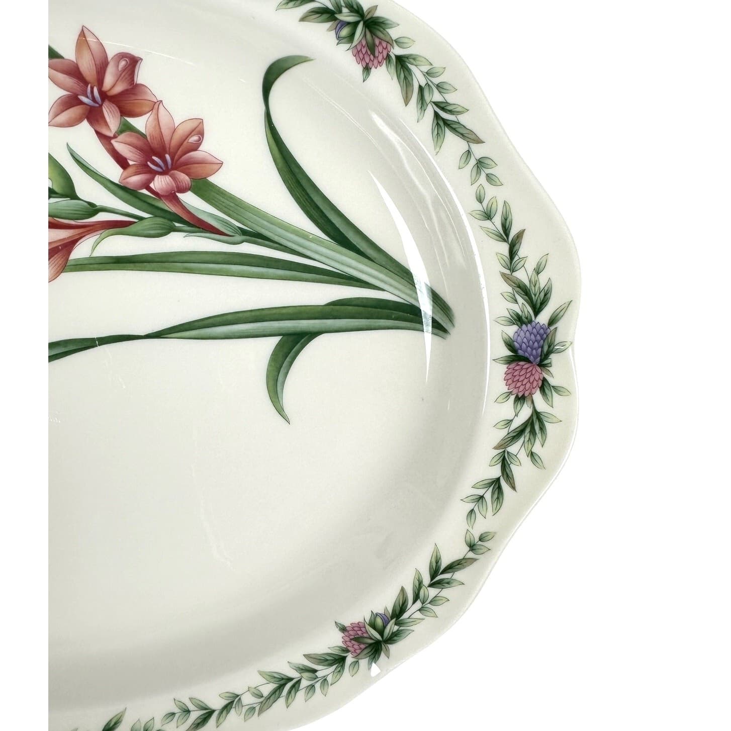 Noritake Conservatory Gala Cuisine 7915 Japan Large Oval Serving Platter-Nice! - Thumbnail 6
