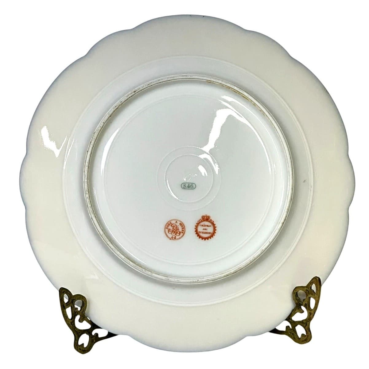 Sèvres Porcelain Château des Tuileries 1848 Heraldic Armorial Cabinet Plate - Thumbnail 7
