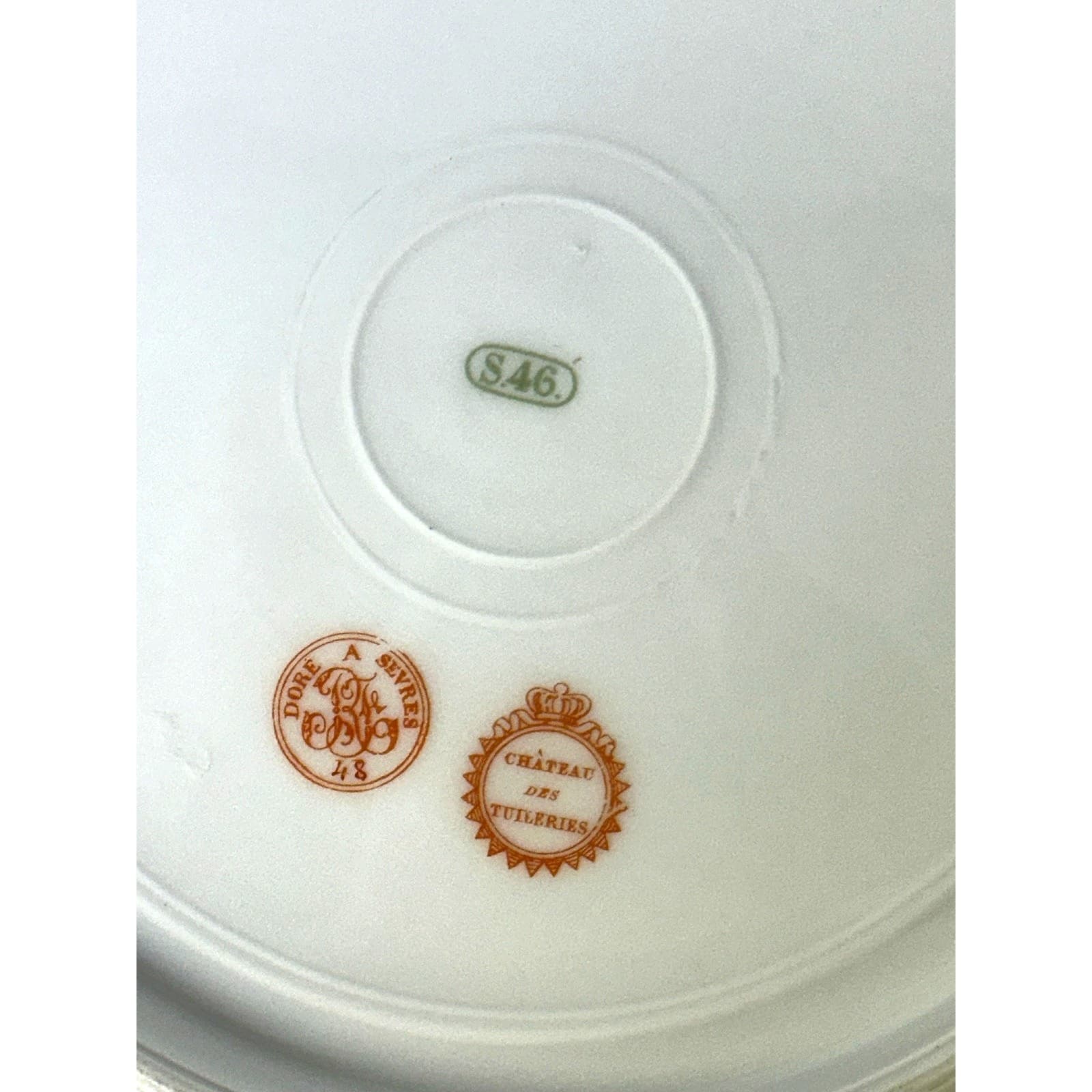 Sèvres Porcelain Château des Tuileries 1848 Heraldic Armorial Cabinet Plate - Thumbnail 11