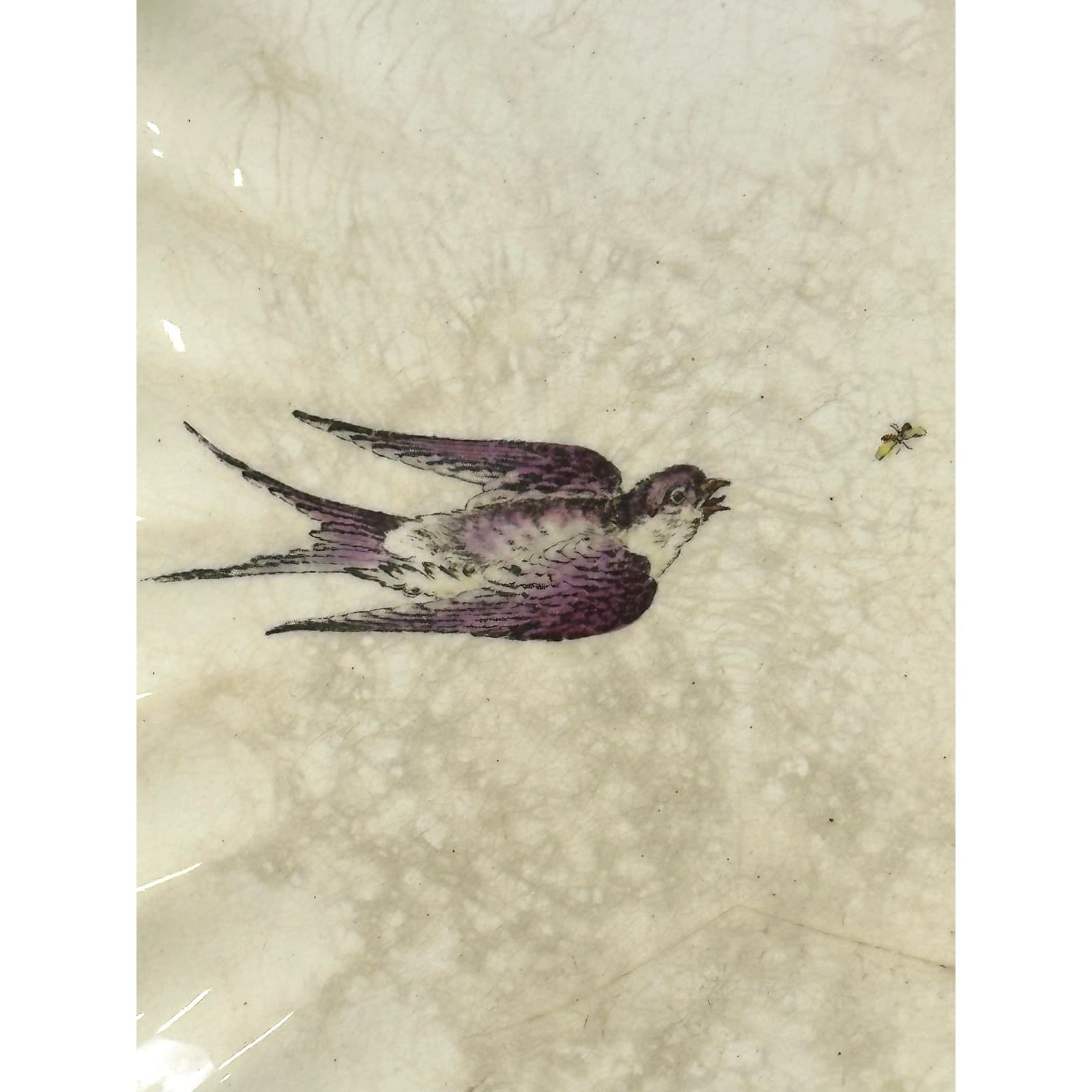 Copeland Spode Aesthetic Movement c. 1870-1890 Chelsea Bird Flower 8 3/8" Plate - Thumbnail 3