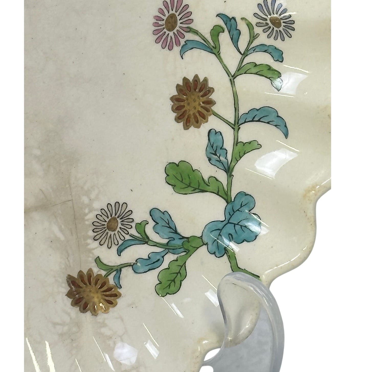 Copeland Spode Aesthetic Movement c. 1870-1890 Chelsea Bird Flower 8 3/8" Plate - Thumbnail 2
