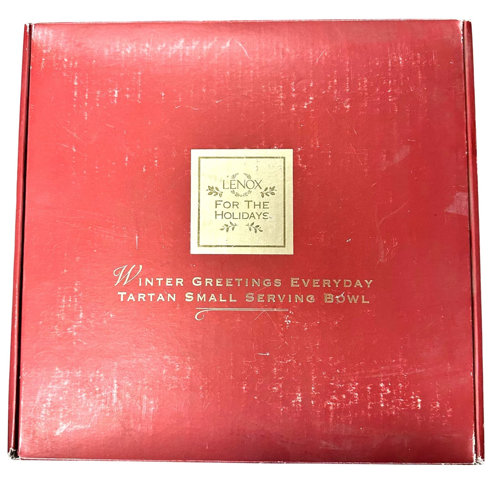 Lenox Winter Greetings Everyday Tartan Cardinal Small Serving Bowl-NEW in Box! - Thumbnail 5