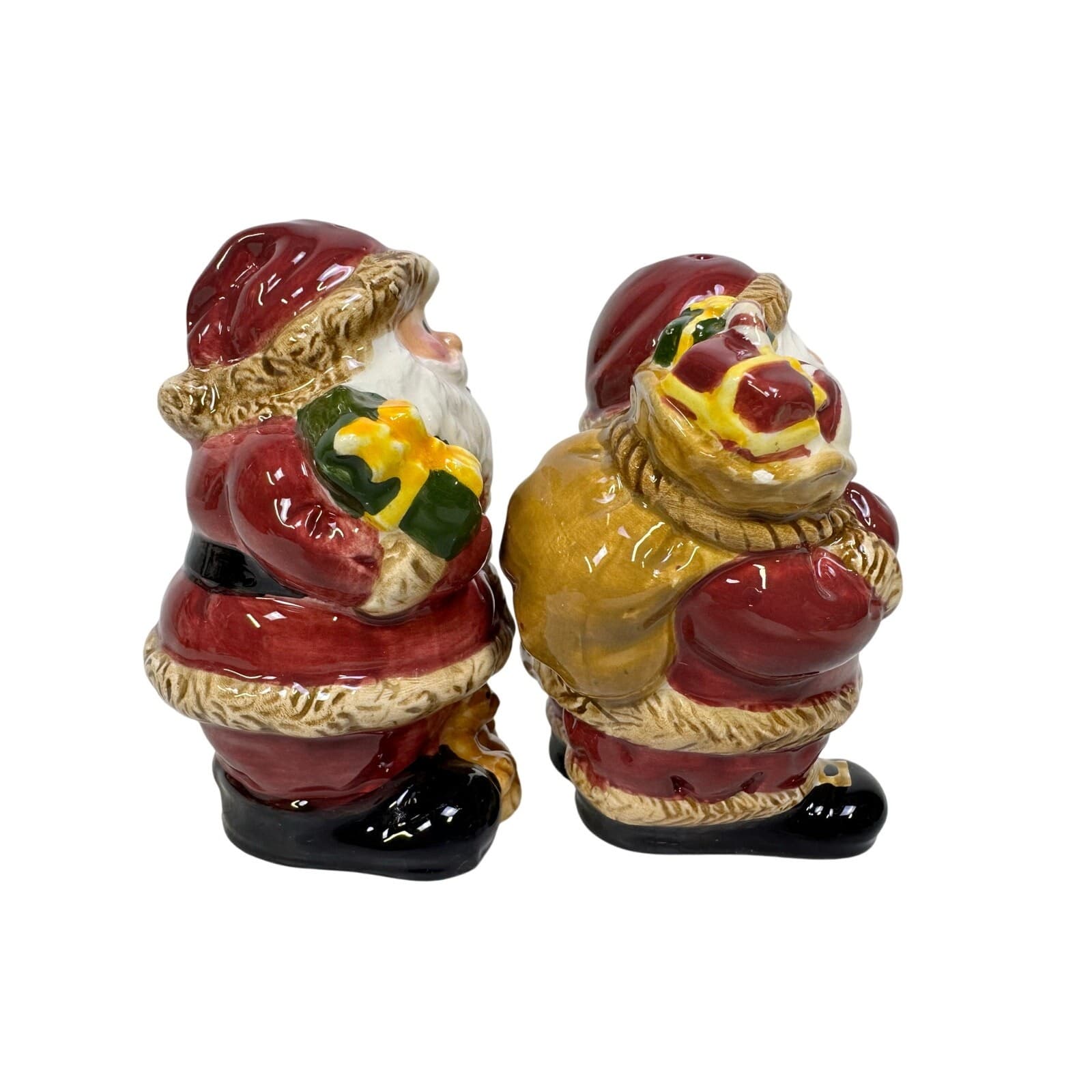 Santa with Gifts and Christmas Tree 3.75" Vintage Salt and Pepper Shakers - Thumbnail 5