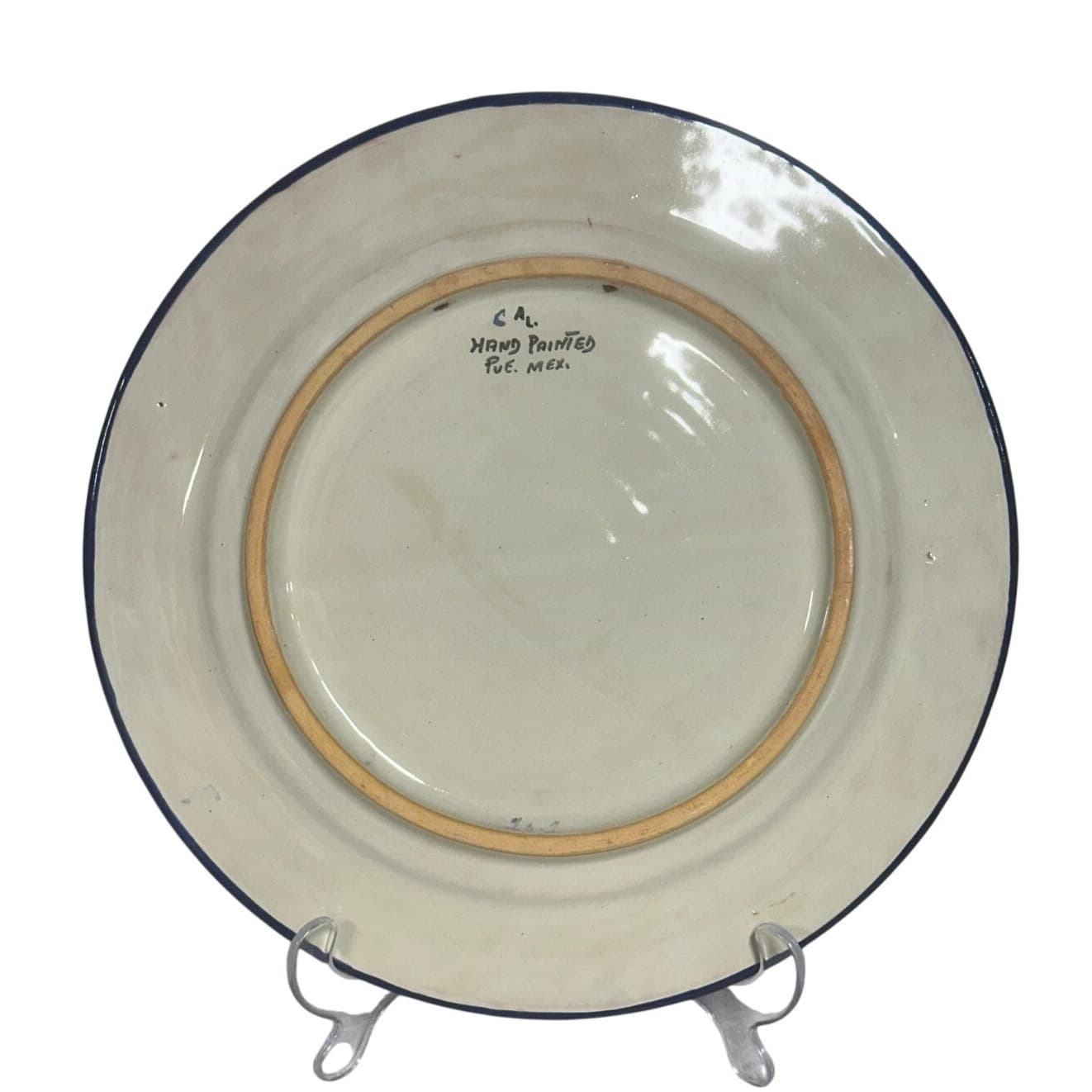 Talavera Puebla Pottery Mexico Cobalt Blue White 12" Charger Plate-Design B - Thumbnail 6