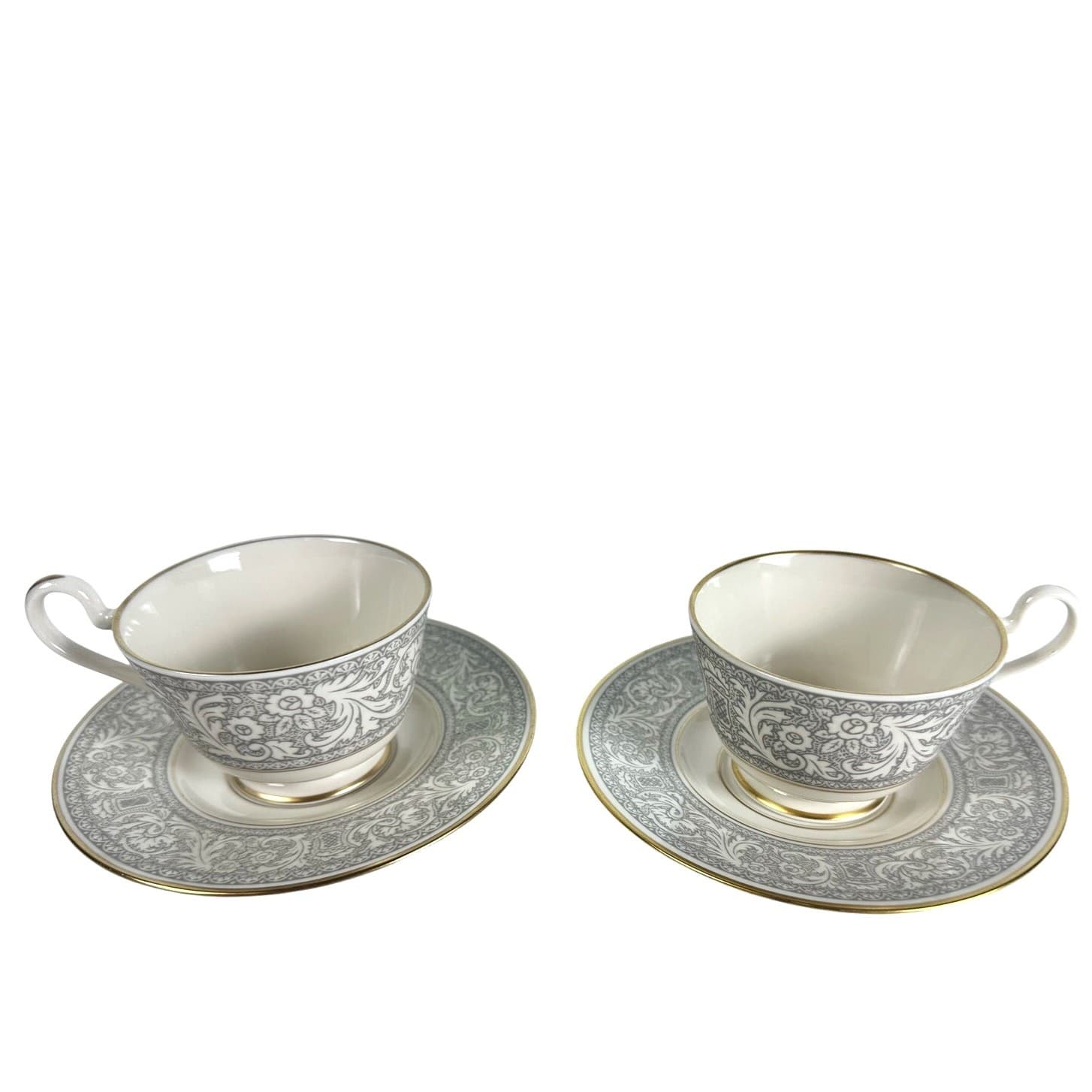 Franciscan Grey Renaissance Cup/Saucer Masterpiece & Gladding McBean-Set of 2 - Thumbnail 5