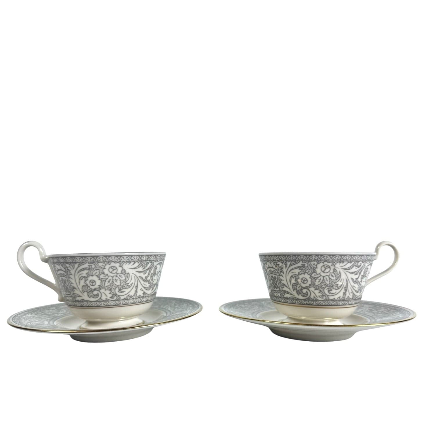 Franciscan Grey Renaissance Cup/Saucer Masterpiece & Gladding McBean-Set of 2 - Thumbnail 3