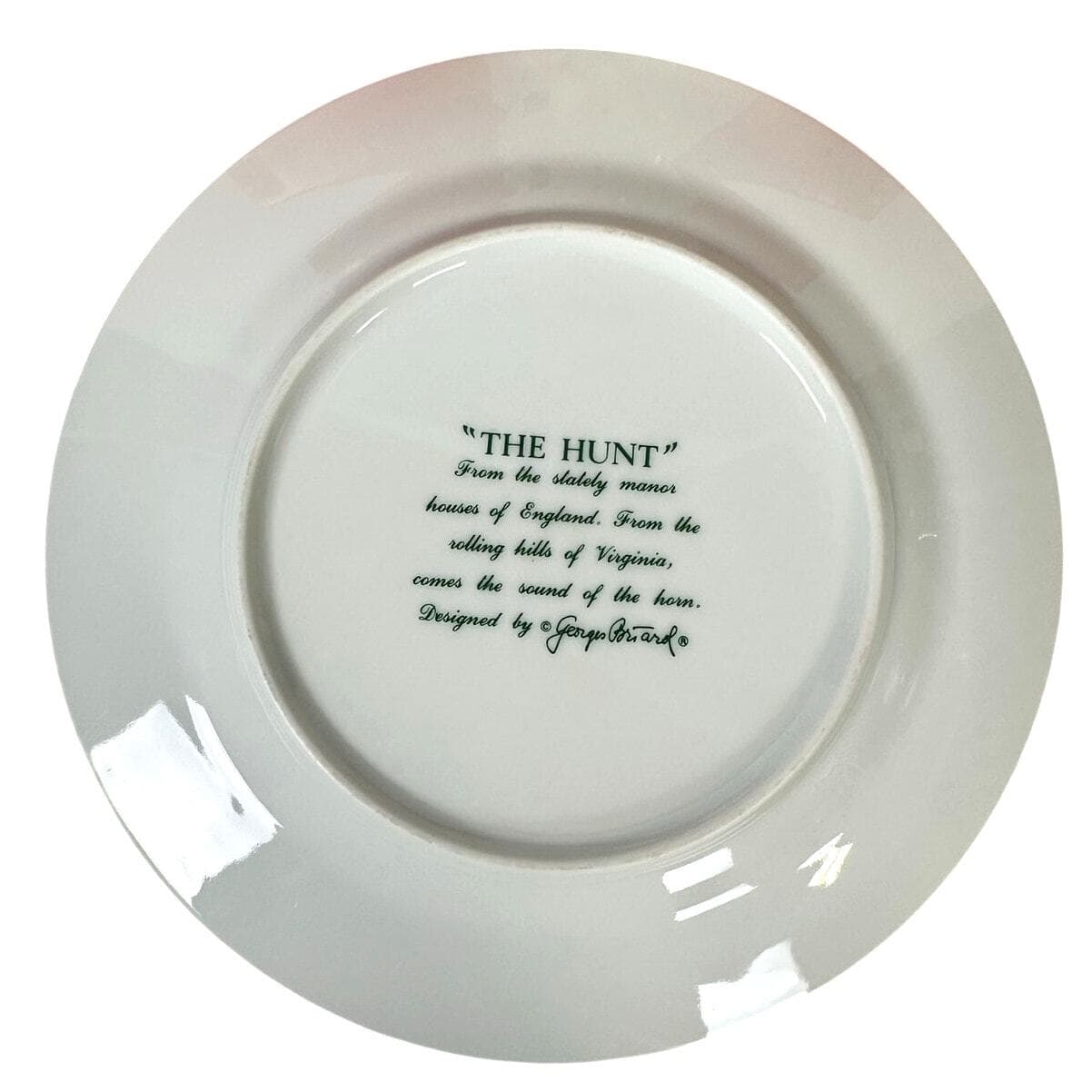 "The Hunt by Georges Briard Green Rim Accent" Salad Plate-Extremely Rare! - Thumbnail 2