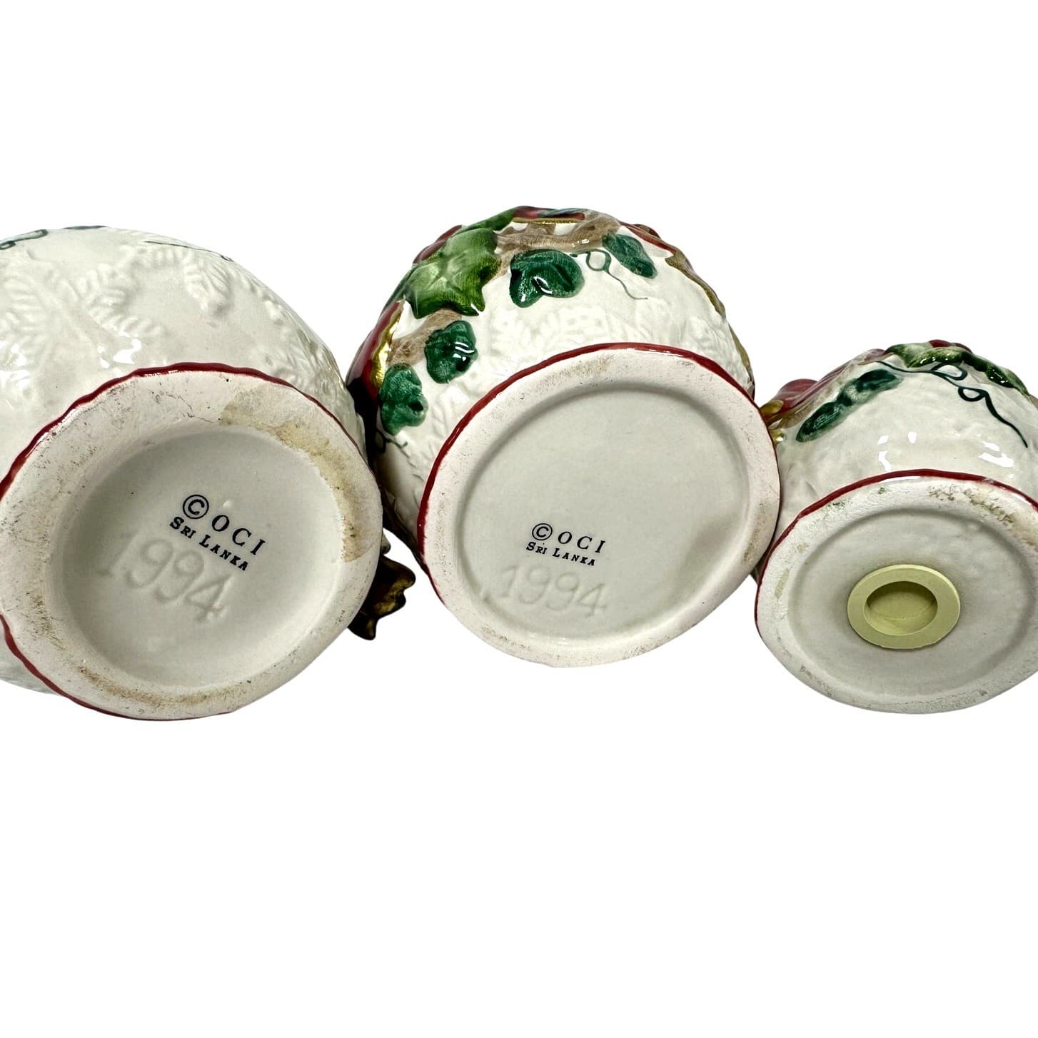 Fitz & Floyd OCI Sri Lanka 3-Pieces-Baroque Creamer Sugar/No Lid & One Shaker - Thumbnail 6