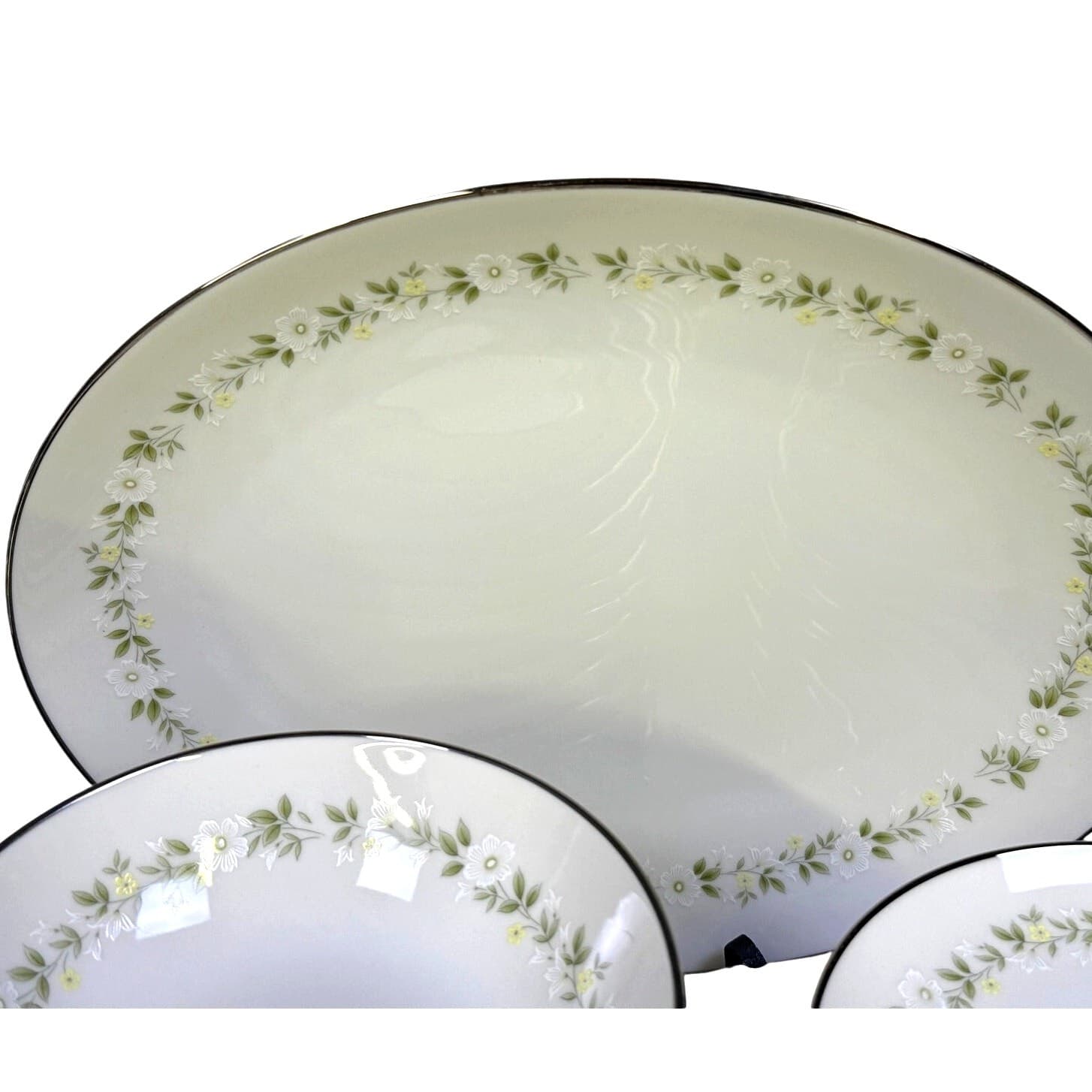Noritake 'Cornelia' Ivory China Retired 1968-76-115 Piece Set-Service For 12 - Thumbnail 7