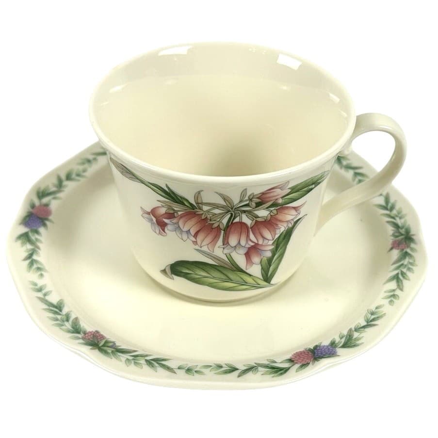 Noritake Conservatory Gala Cuisine 7915 Japan Tea Coffee Cup and Saucer Set! - Thumbnail 2