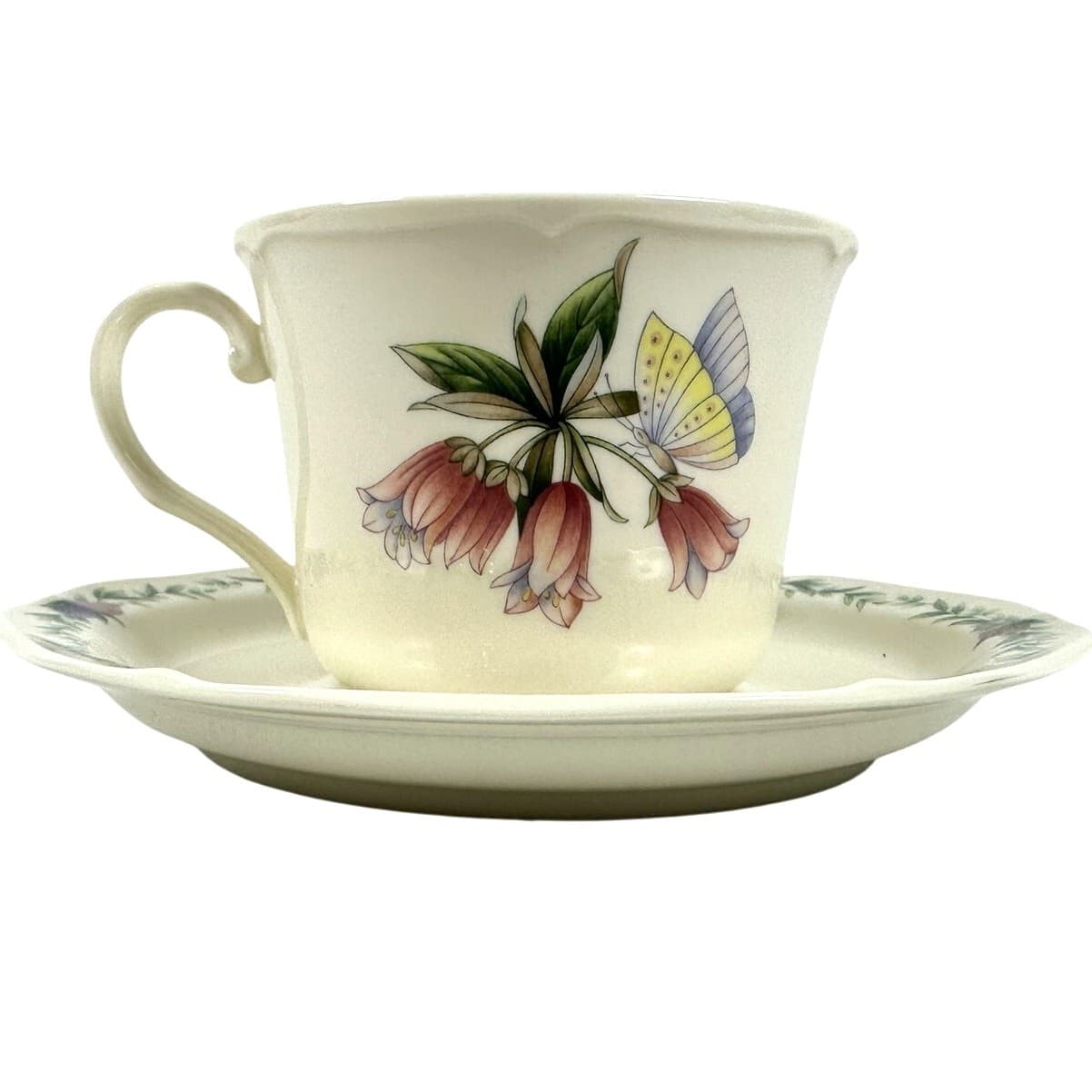 Noritake Conservatory Gala Cuisine 7915 Japan Tea Coffee Cup and Saucer Set! - Thumbnail 4