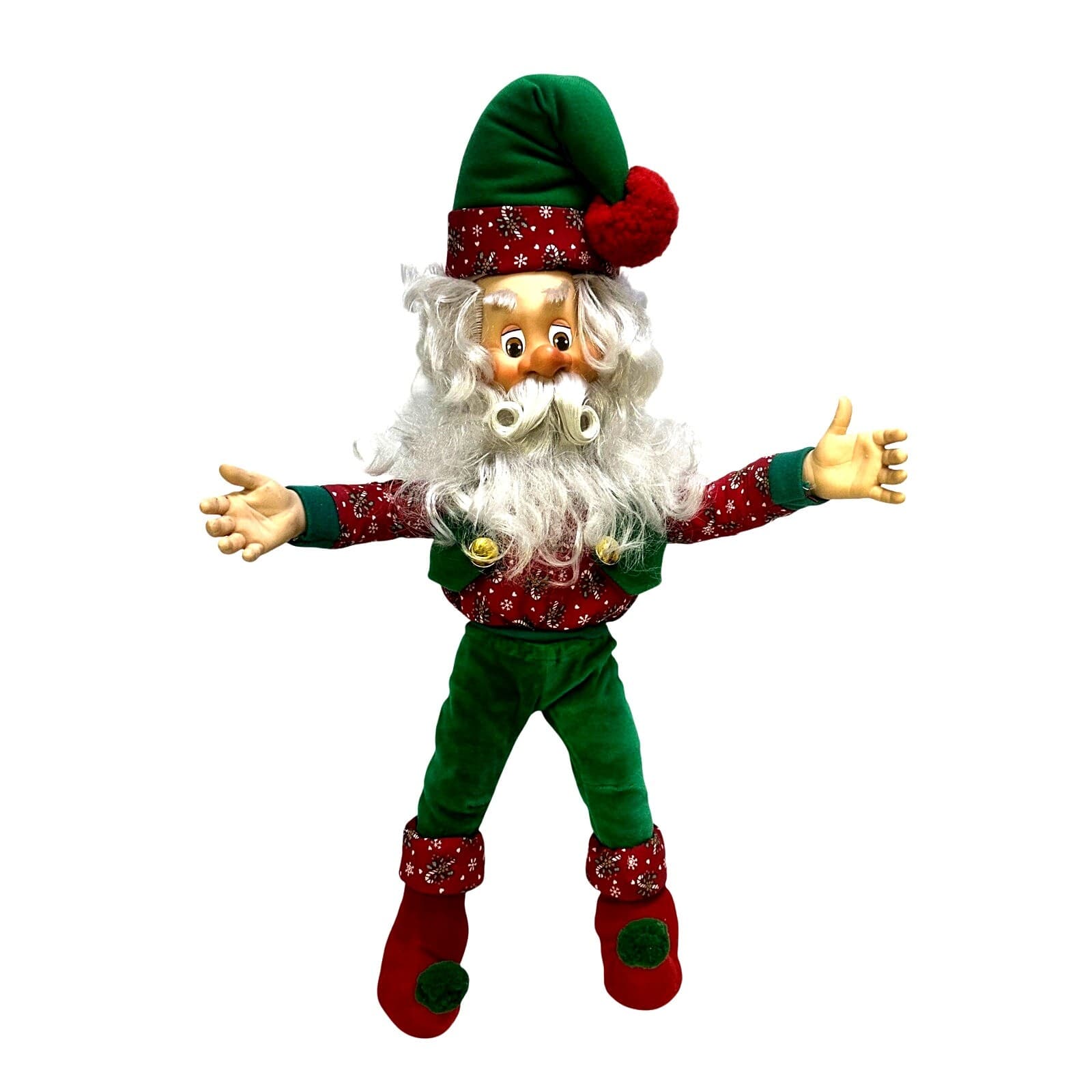 North Pole Village Vintage 1994 Enesco Sandi Zimnicki Poseable 20" Elf Dolls-3 - Thumbnail 2