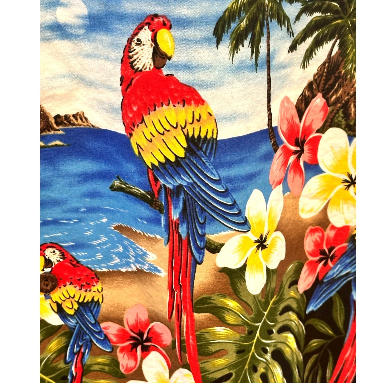 Pacific Legend Men’s Hawaiian Parrot Shirt Size Large-Excellent - Thumbnail 3