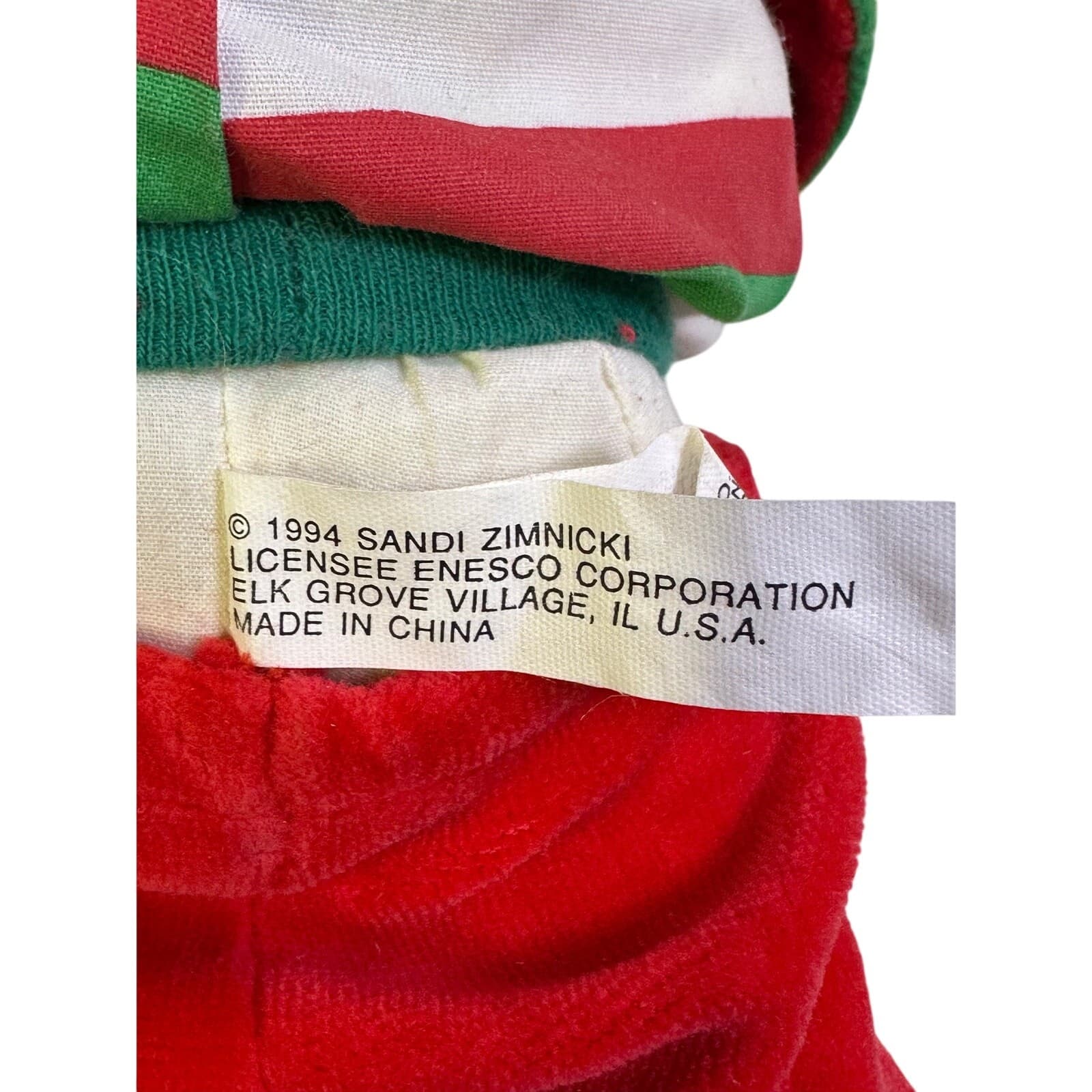 North Pole Village Vintage 1994 Enesco Sandi Zimnicki Poseable 20" Elf Dolls-3 - Thumbnail 8
