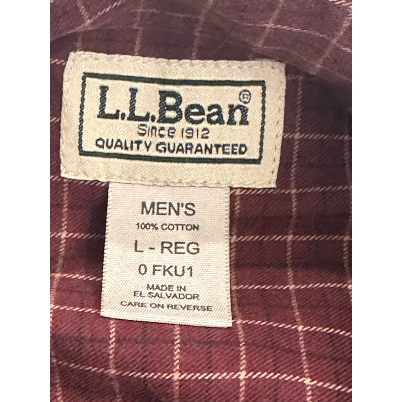 L L Bean Men's Large Wrinkle Free Kennebunk Sport LS Button-Down Traditional Fit - Thumbnail 8