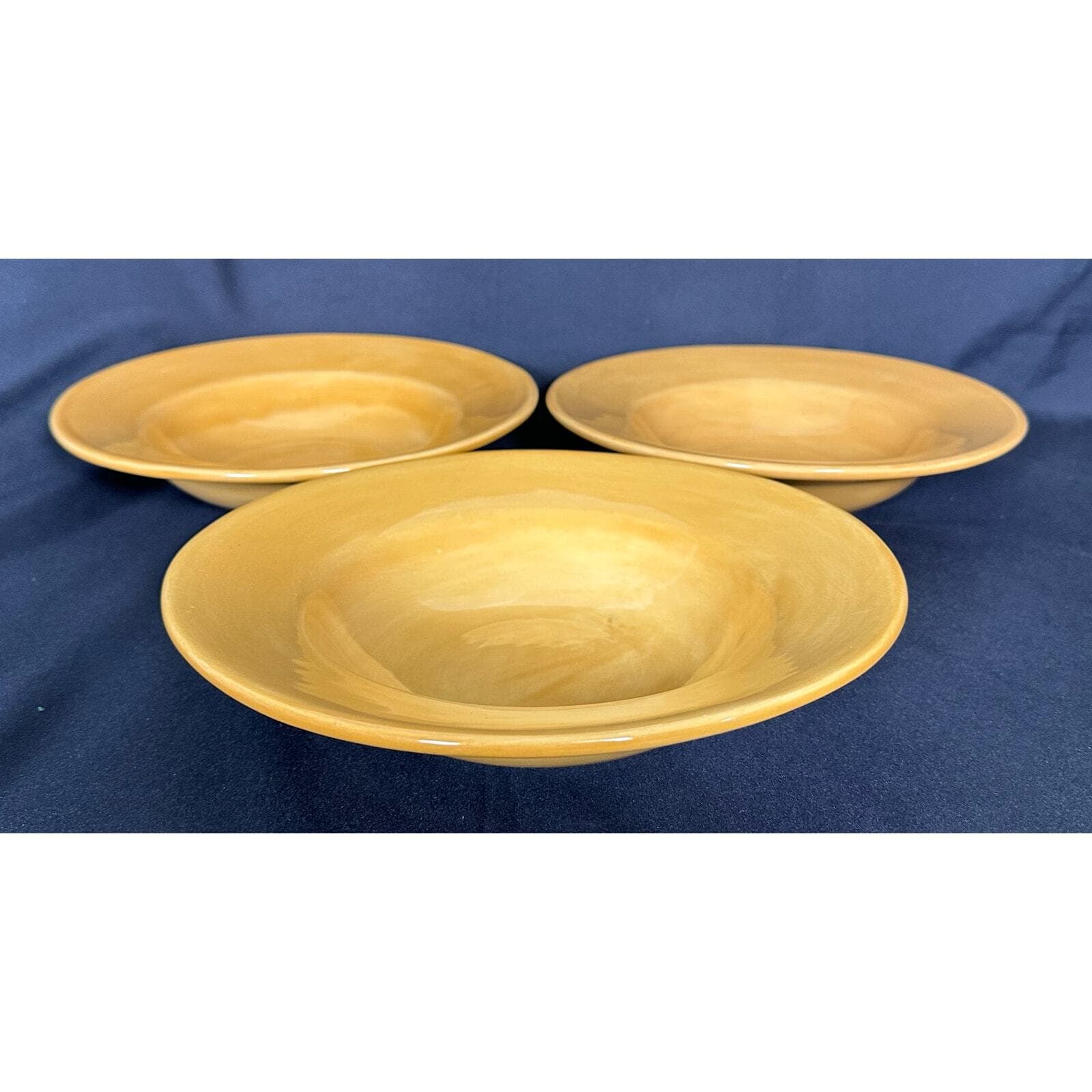 Amber Wide Rim Pasta/Salad/Soup Bowls `1-Everywhere Mexico 2-Unmarked-Set of 3 - Thumbnail 2