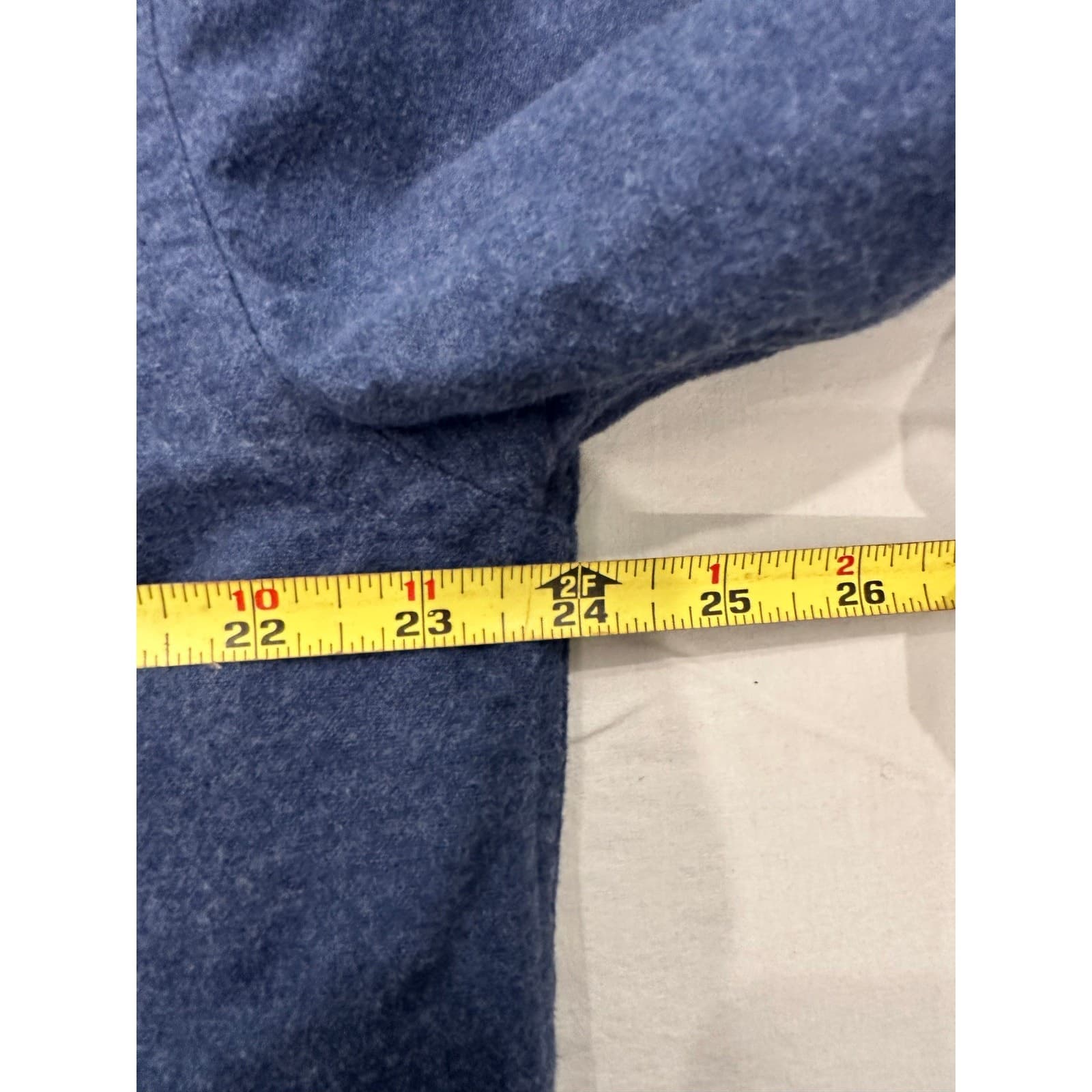 L L Bean Men's Large 0MT03 Heather Blue Flannel Chamois Cloth Soft Outdoor Shirt - Thumbnail 7