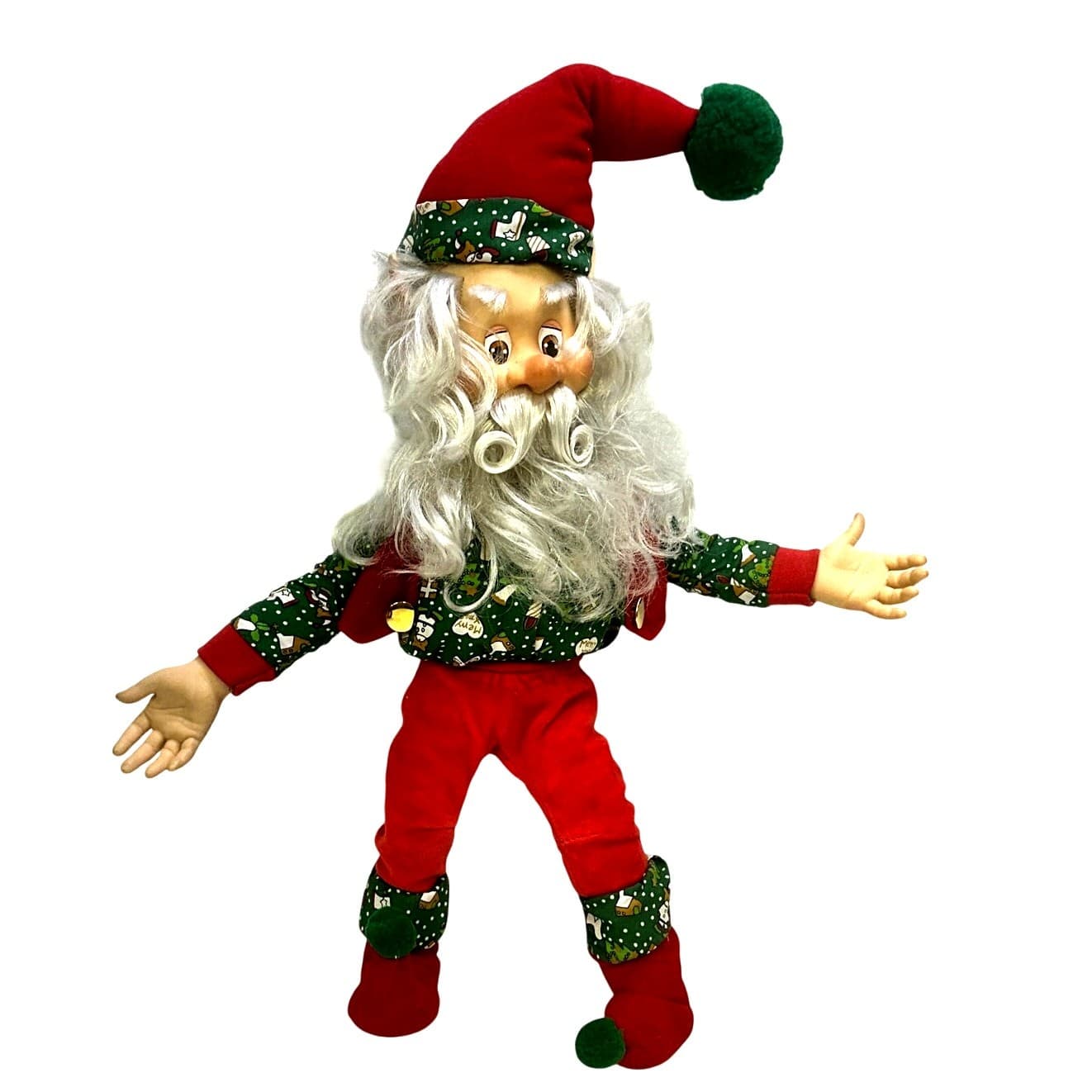 North Pole Village Vintage 1994 Enesco Sandi Zimnicki Poseable 20" Elf Dolls-3 - Thumbnail 3