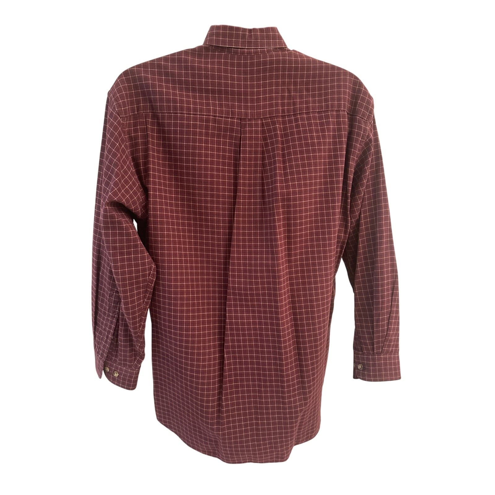 L L Bean Men's Large Wrinkle Free Kennebunk Sport LS Button-Down Traditional Fit - Thumbnail 5