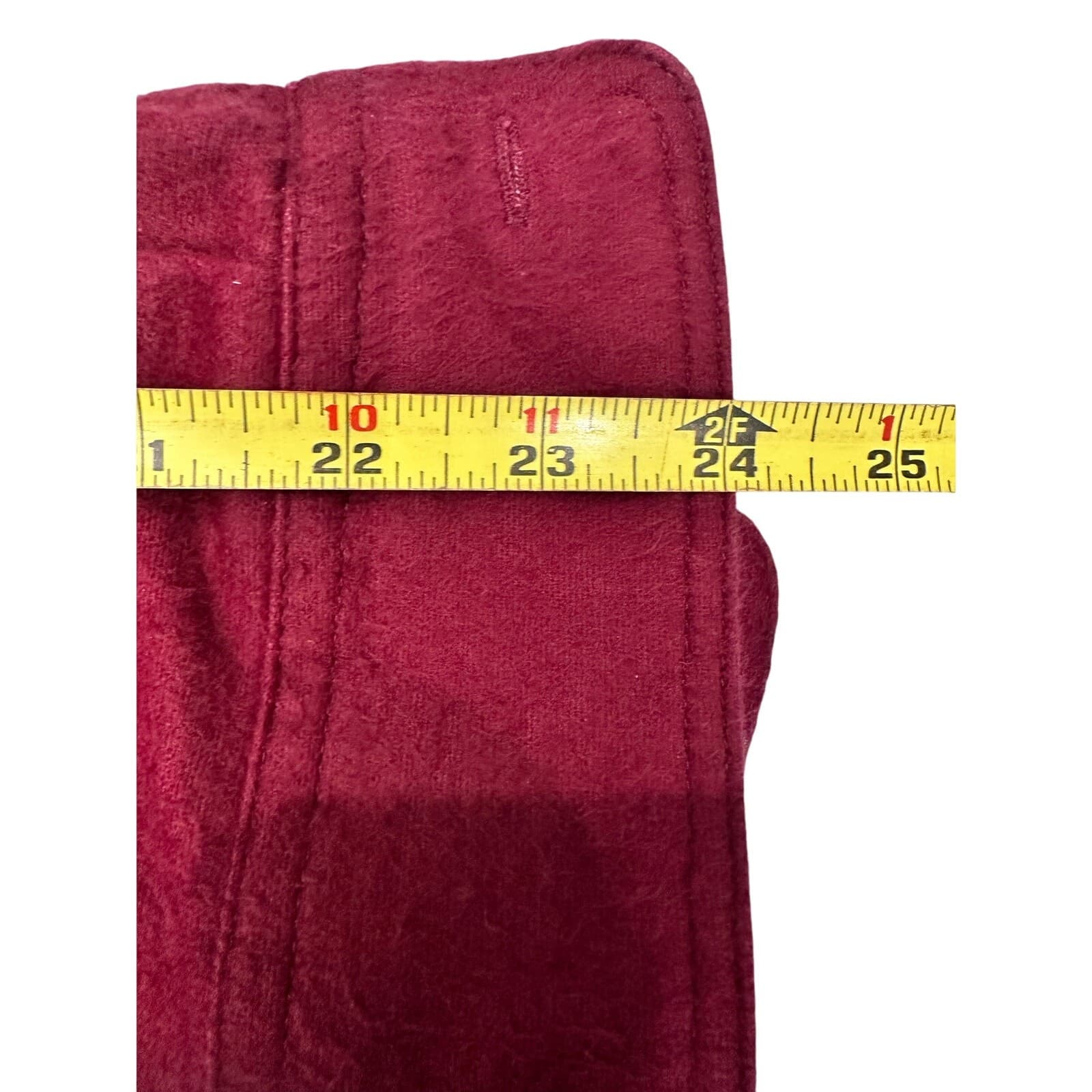 Eddie Bauer Men's Medium 16517 Heavy Flannel Chamois Burgundy Outdoor Shirt - Thumbnail 8