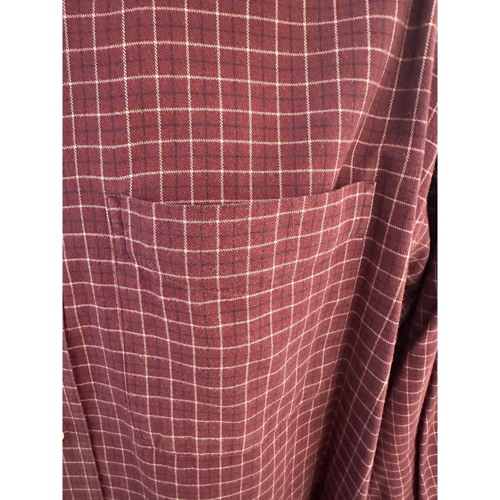 L L Bean Men's Large Wrinkle Free Kennebunk Sport LS Button-Down Traditional Fit - Thumbnail 3