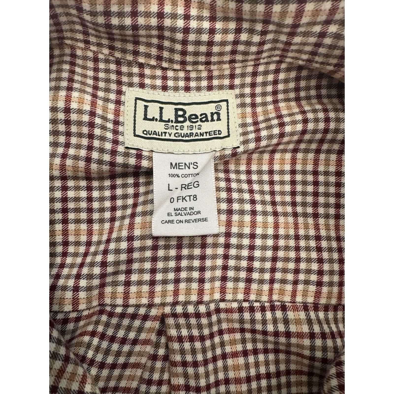 L L Bean Men's Large Wrinkle Free Kennebunk Sport LS Button-Down Traditional Fit - Thumbnail 8