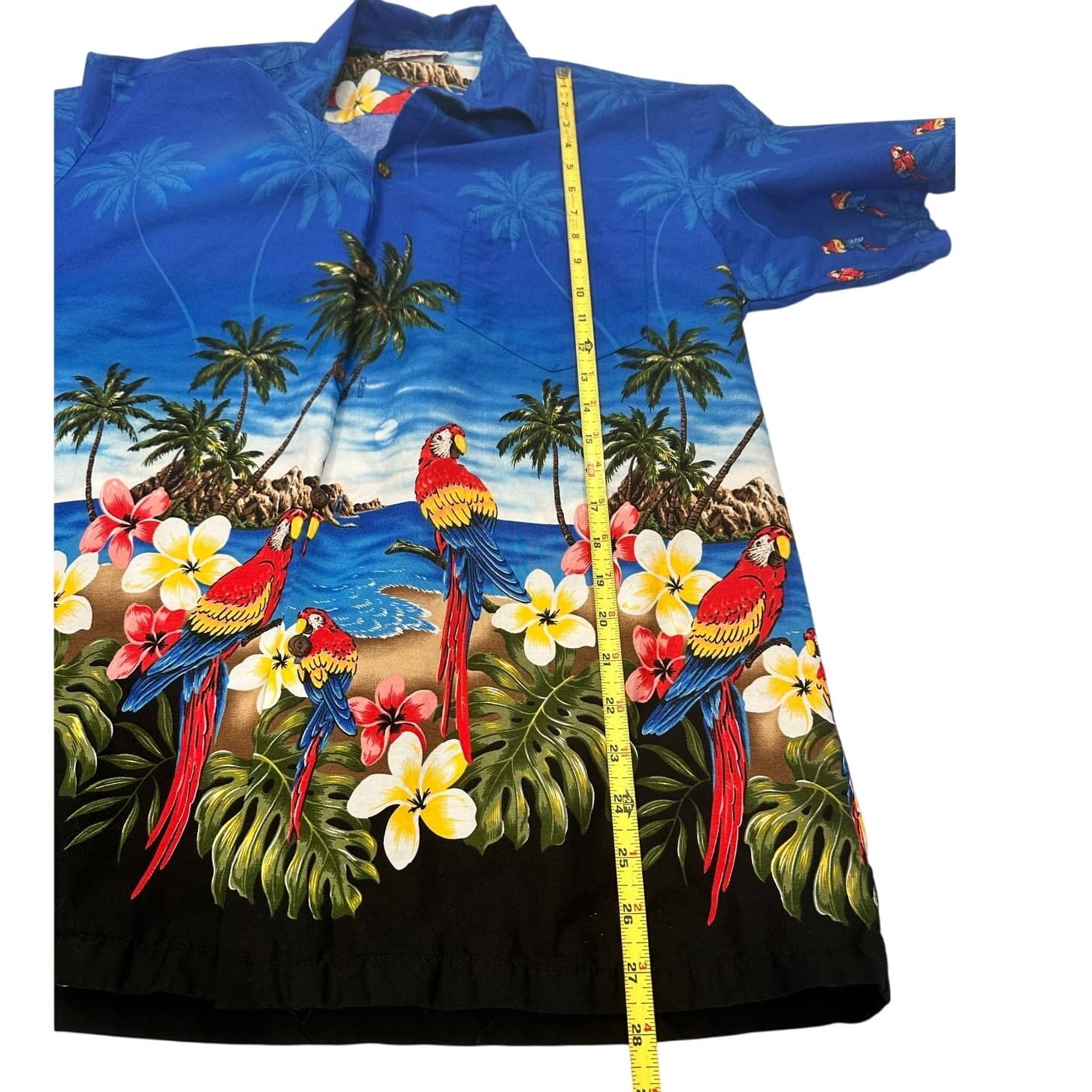 Pacific Legend Men’s Hawaiian Parrot Shirt Size Large-Excellent - Thumbnail 10