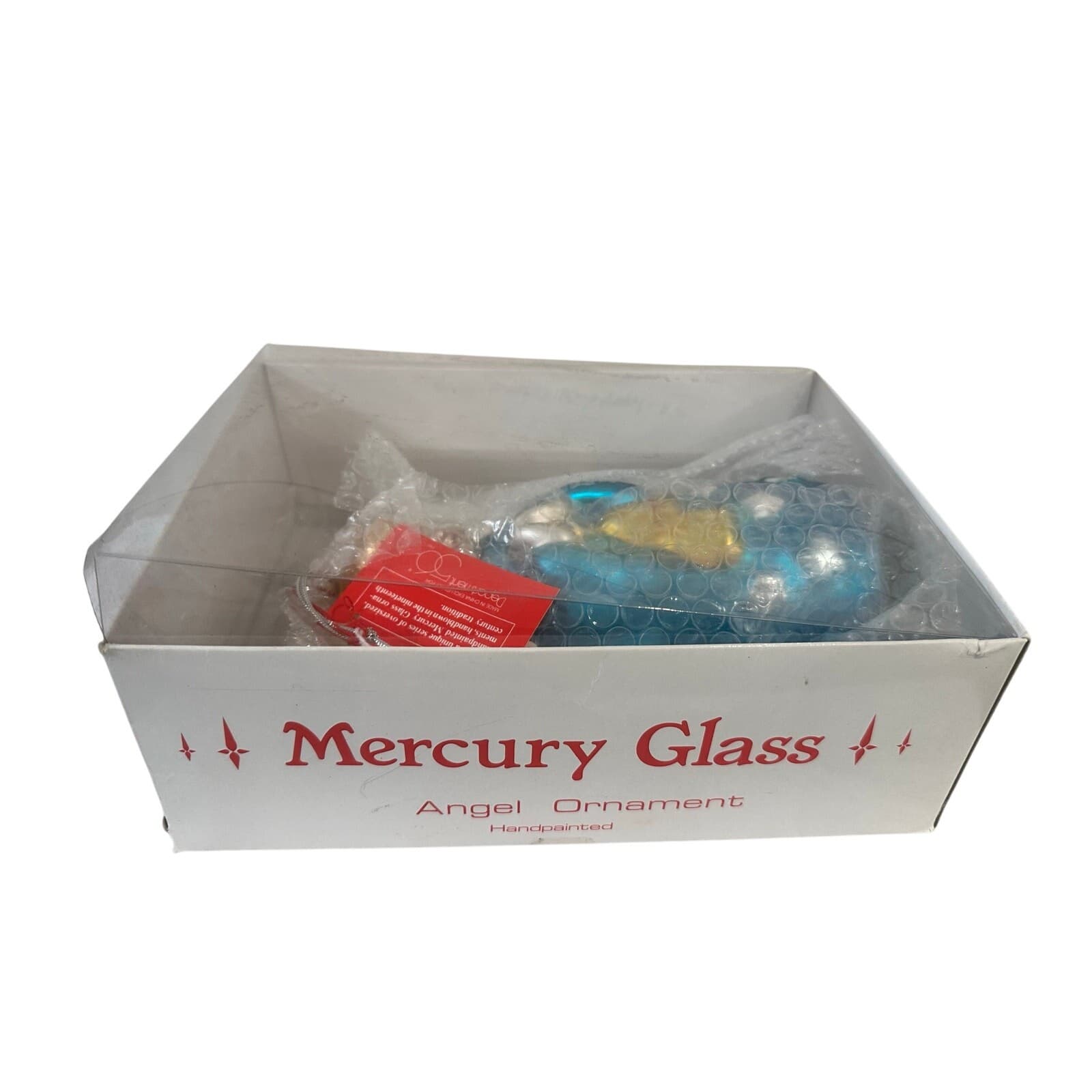 Department 56 Handblown 1992 Mercury Glass Large Christmas 'Angel' Ornament-New - Thumbnail 2