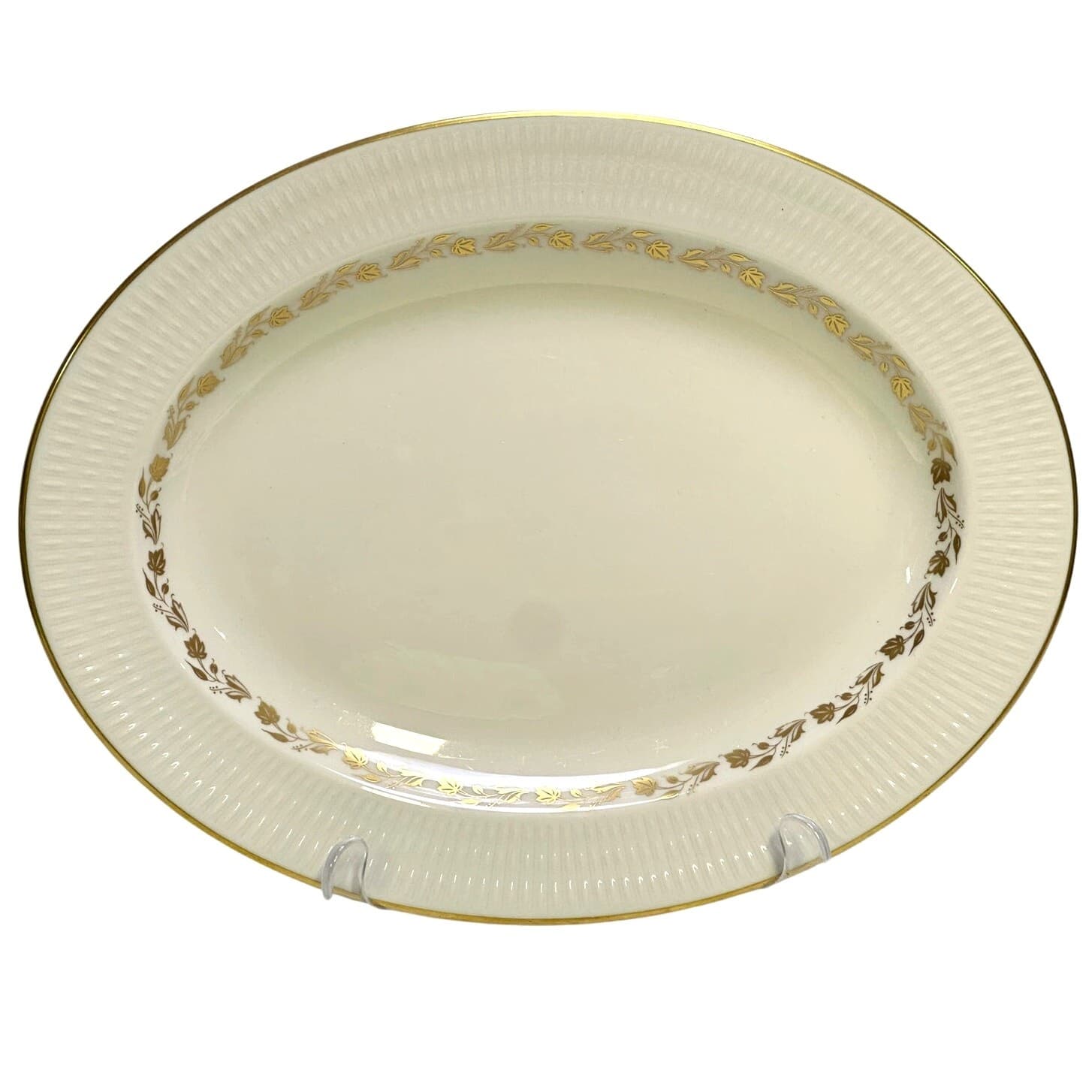 Royal Doulton 'Fairfax' England Retired Medium Oval Serving Platter & Gravy Boat - Thumbnail 2