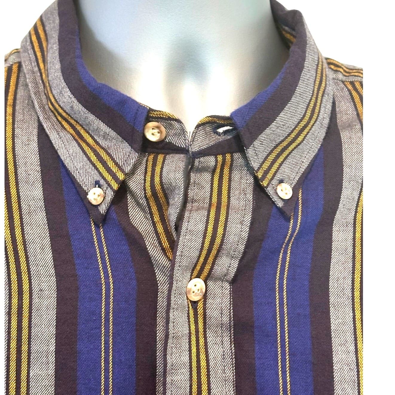 Lochlana by Hathaway Men’s Casual Long Sleeve Striped Shirt XL - Thumbnail 4