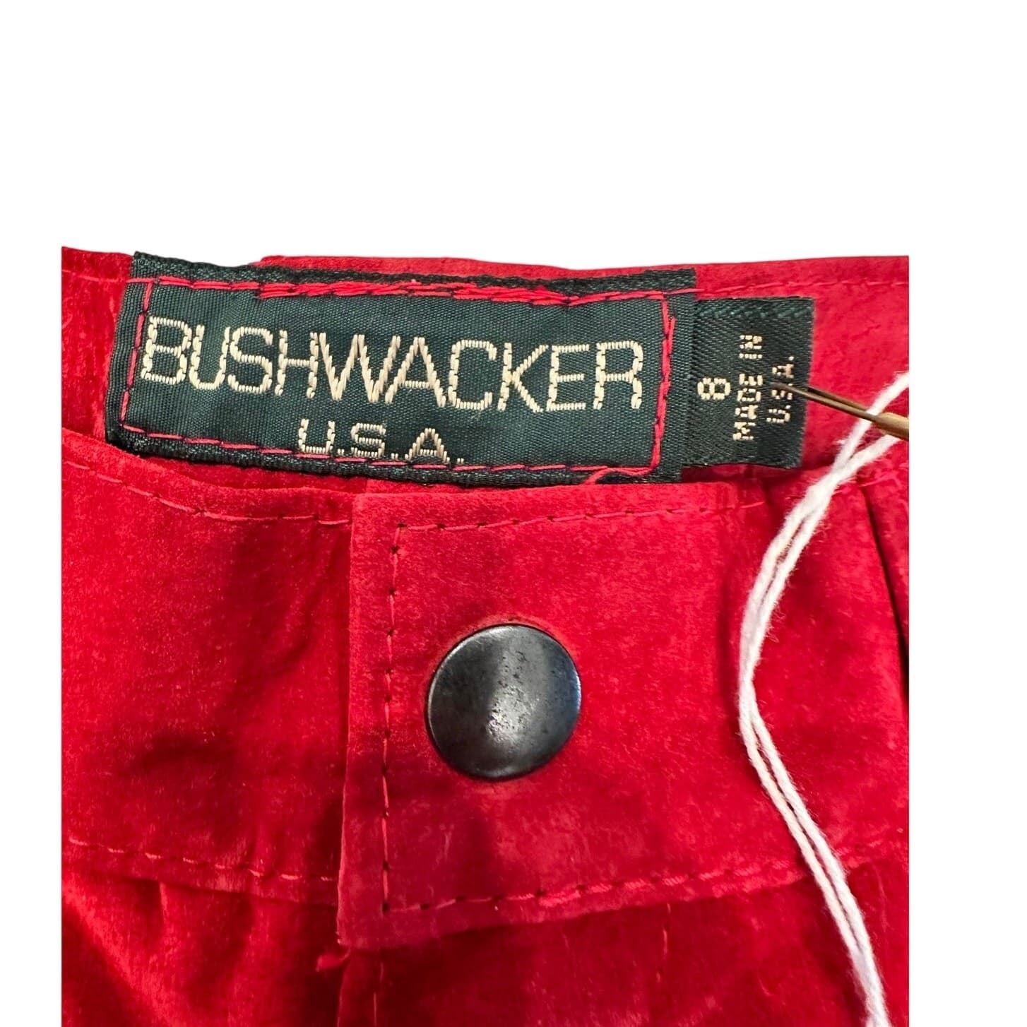 Bushwhacker USA Vintage 2-Piece Red Suede Jacket & Gaucho Short Set-New w/Tags - Thumbnail 10
