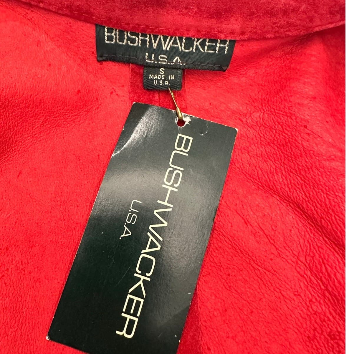 Bushwhacker USA Vintage 2-Piece Red Suede Jacket & Gaucho Short Set-New w/Tags - Thumbnail 2