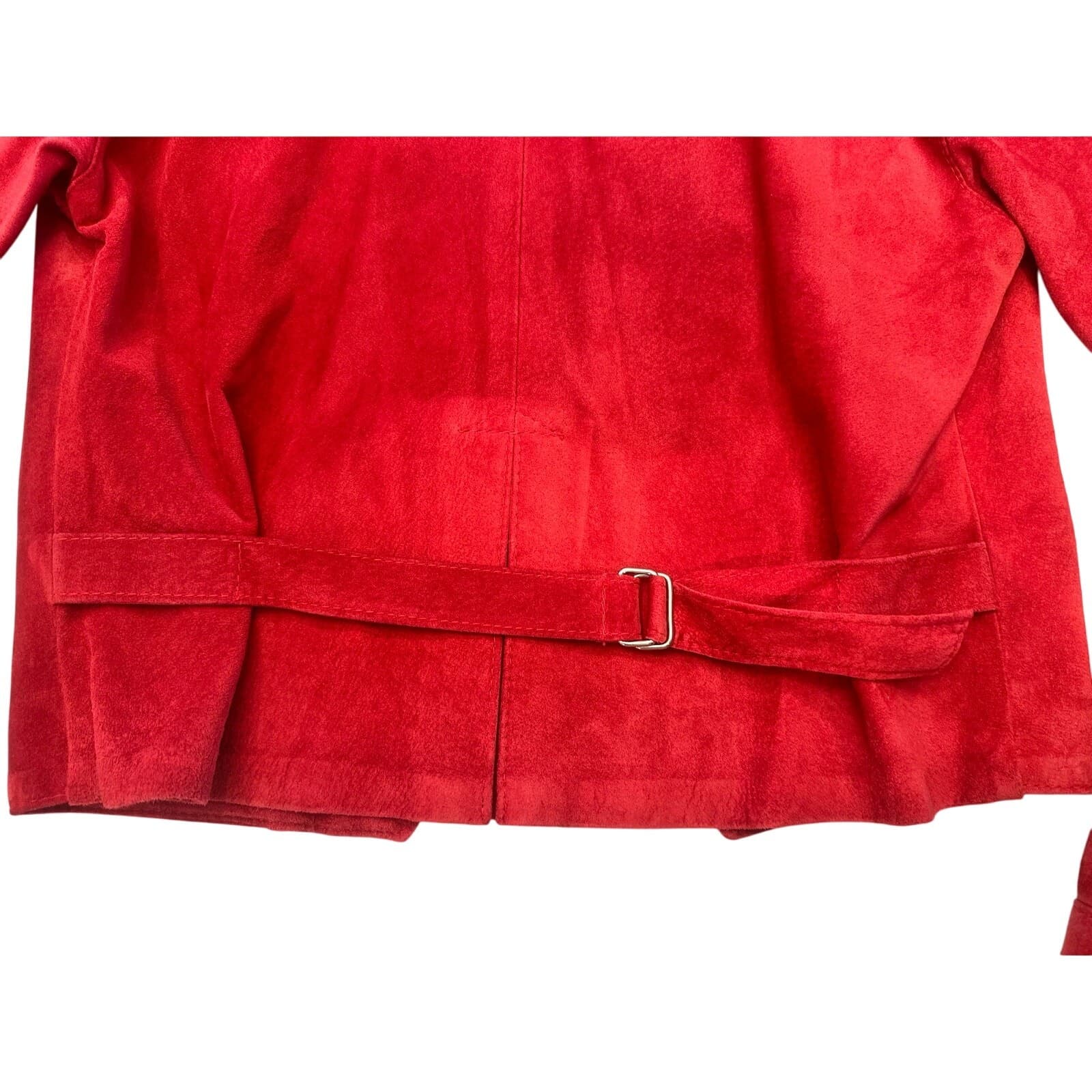Bushwhacker USA Vintage 2-Piece Red Suede Jacket & Gaucho Short Set-New w/Tags - Thumbnail 9