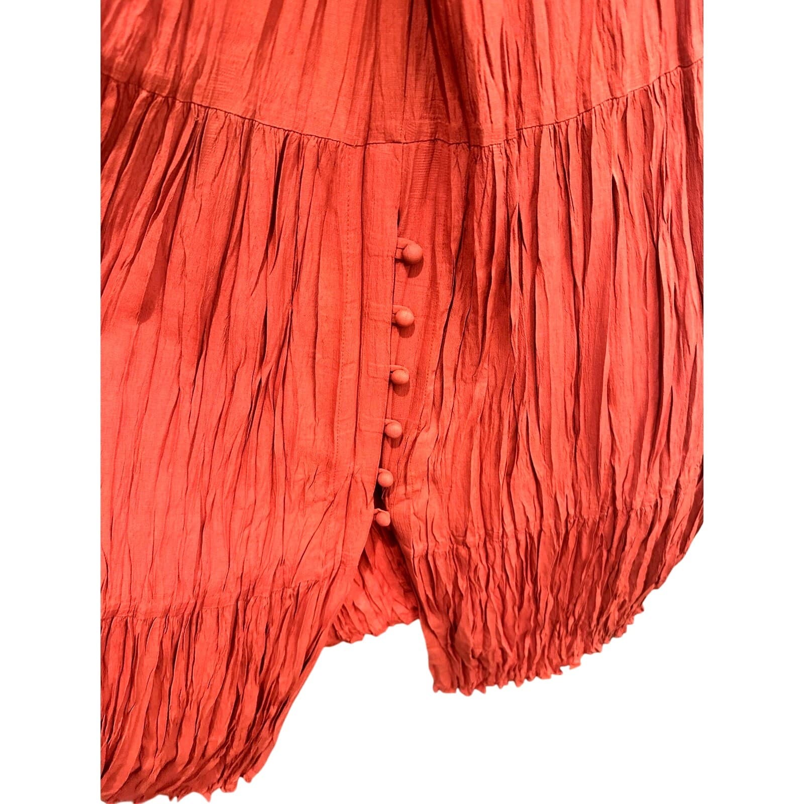 Hairston & Roberson 'Ropa' Vintage 90's Boho Pleated Skirt and Blouse Set-Small - Thumbnail 12
