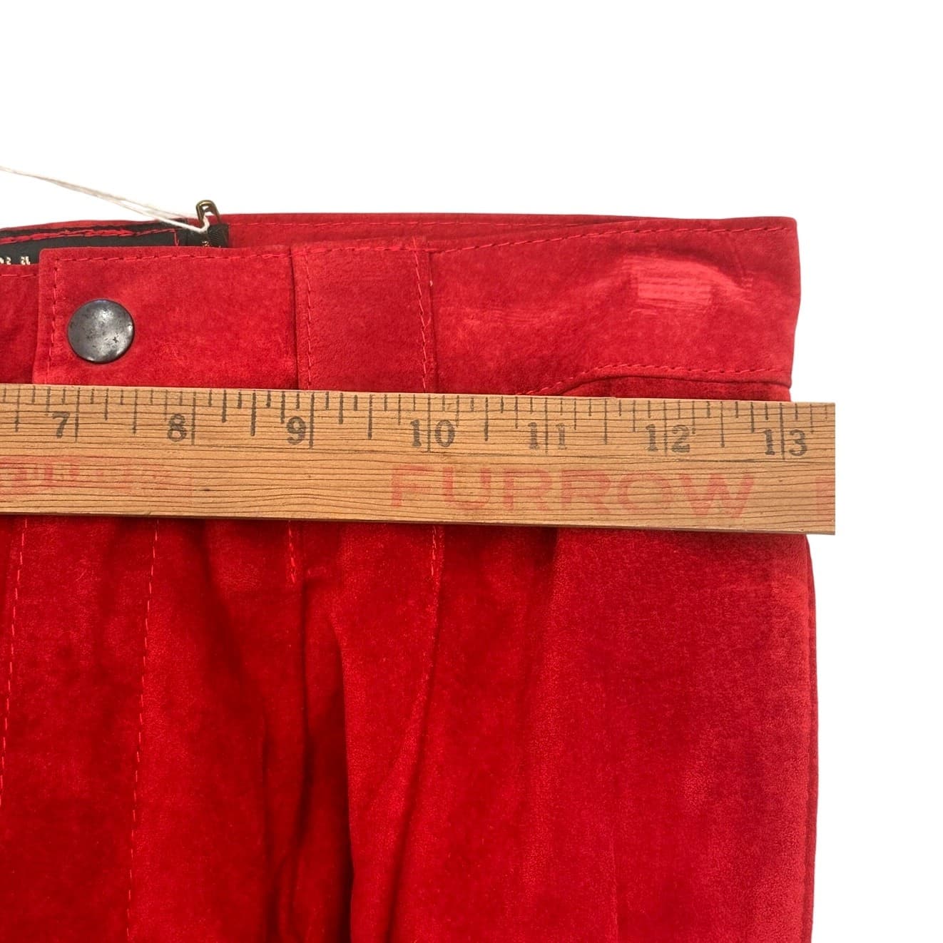 Bushwhacker USA Vintage 2-Piece Red Suede Jacket & Gaucho Short Set-New w/Tags - Thumbnail 19