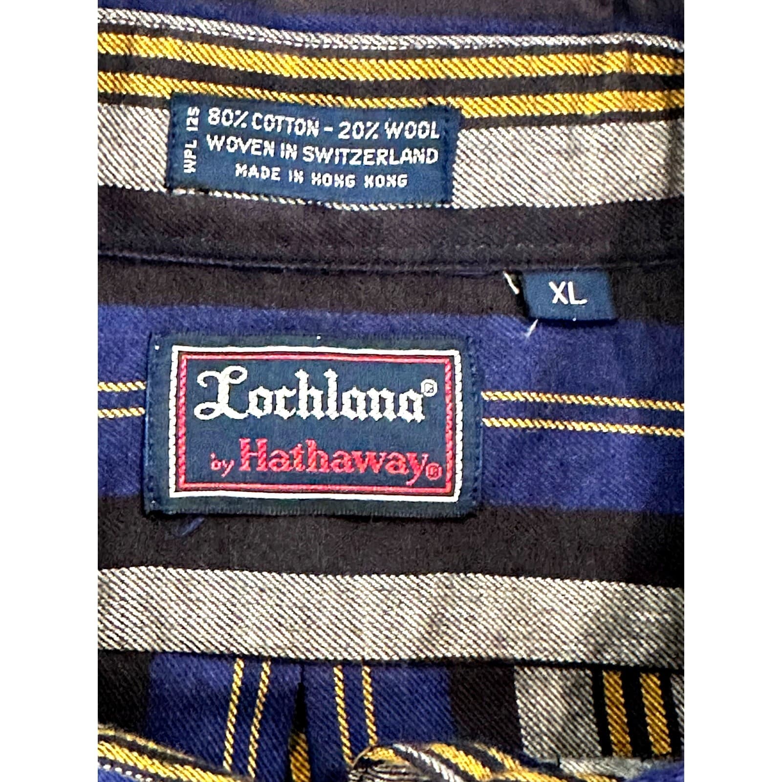 Lochlana by Hathaway Men’s Casual Long Sleeve Striped Shirt XL - Thumbnail 3