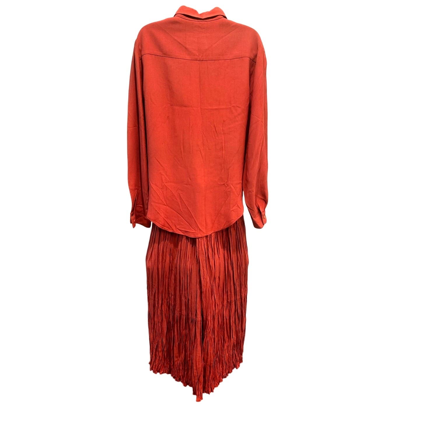 Hairston & Roberson 'Ropa' Vintage 90's Boho Pleated Skirt and Blouse Set-Small - Thumbnail 3