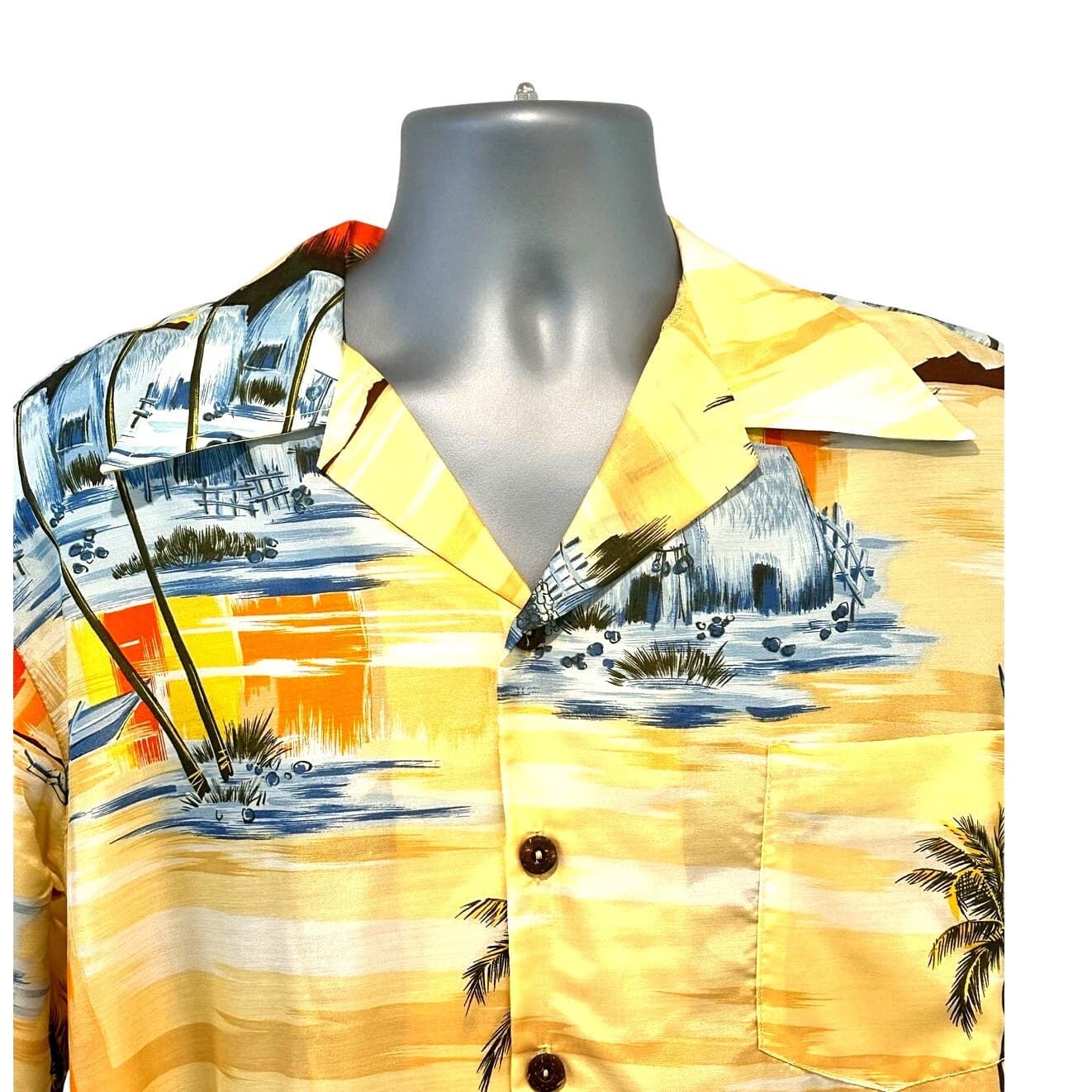 Sundek Vintage Men’s Size Large Rayon Hawaiian Shirt Excellent Condition w/Tags - Thumbnail 3