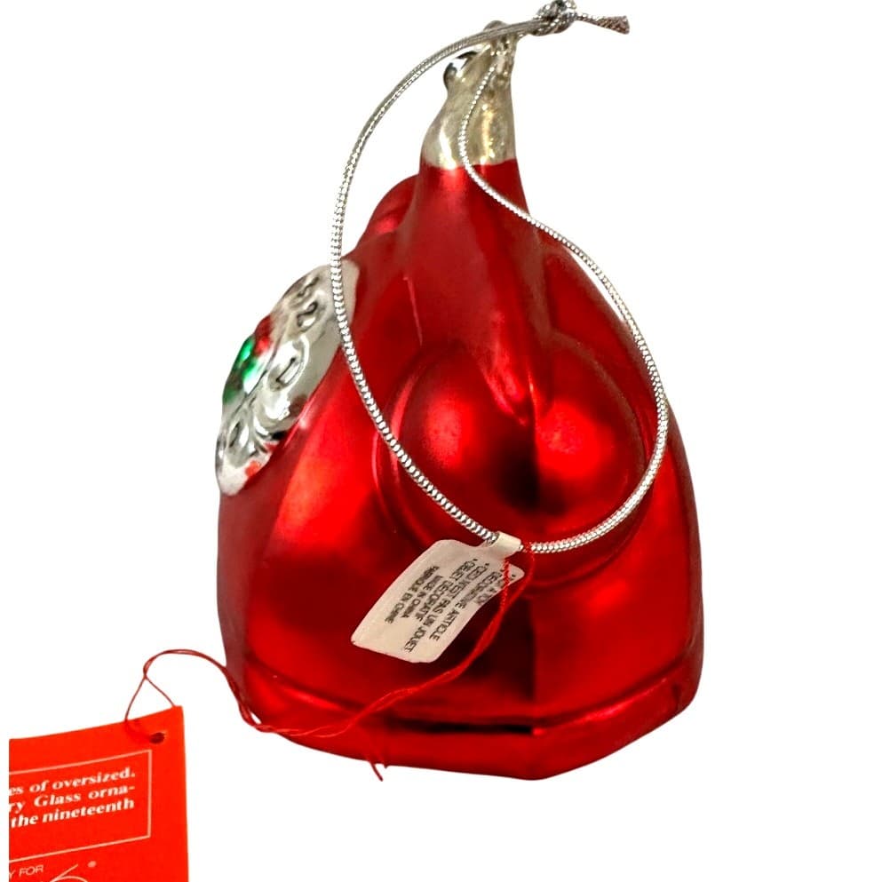 Department 56 Handblown Mercury Glass Jumbo Christmas 'Telephone' Ornament-NWT - Thumbnail 4
