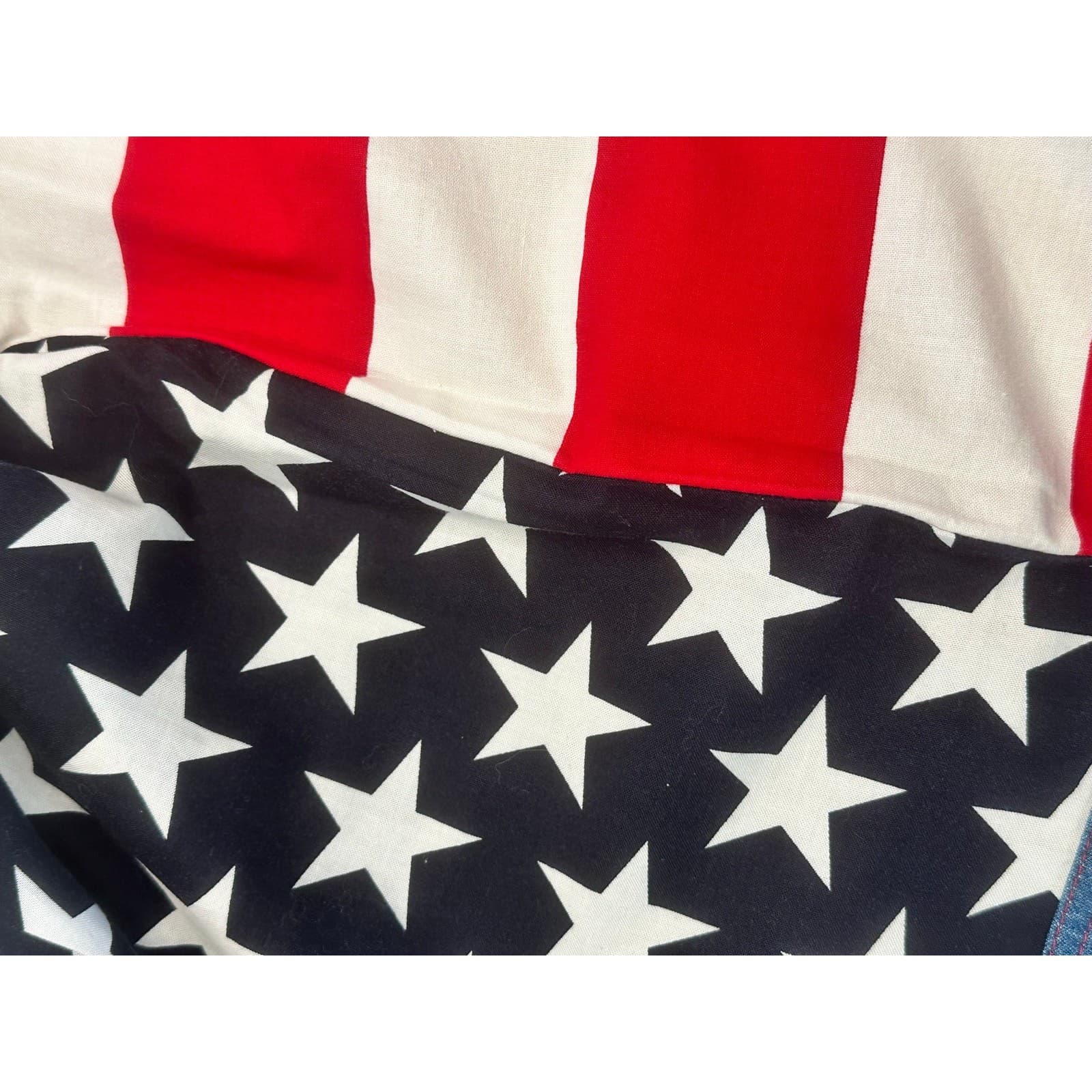 T & Company Women's Denim Hooded Jacket w/ USA Flag Inside Lining-Size M - Thumbnail 9