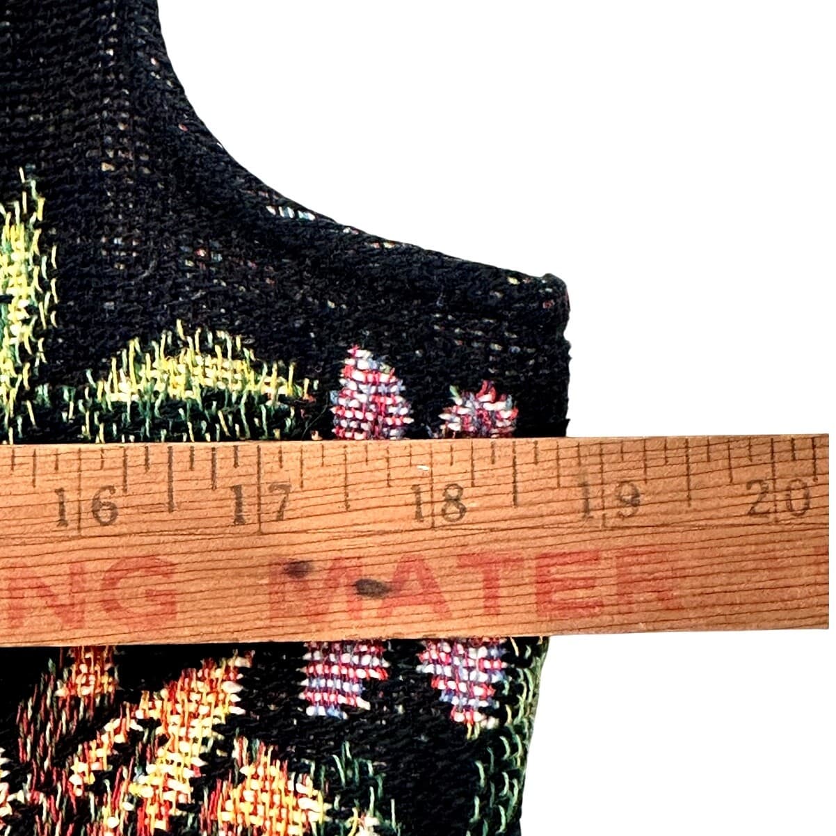 Oxford Vintage Dark Vibrant Floral Design Shawl Collar Tapestry Vest-Small - Thumbnail 9