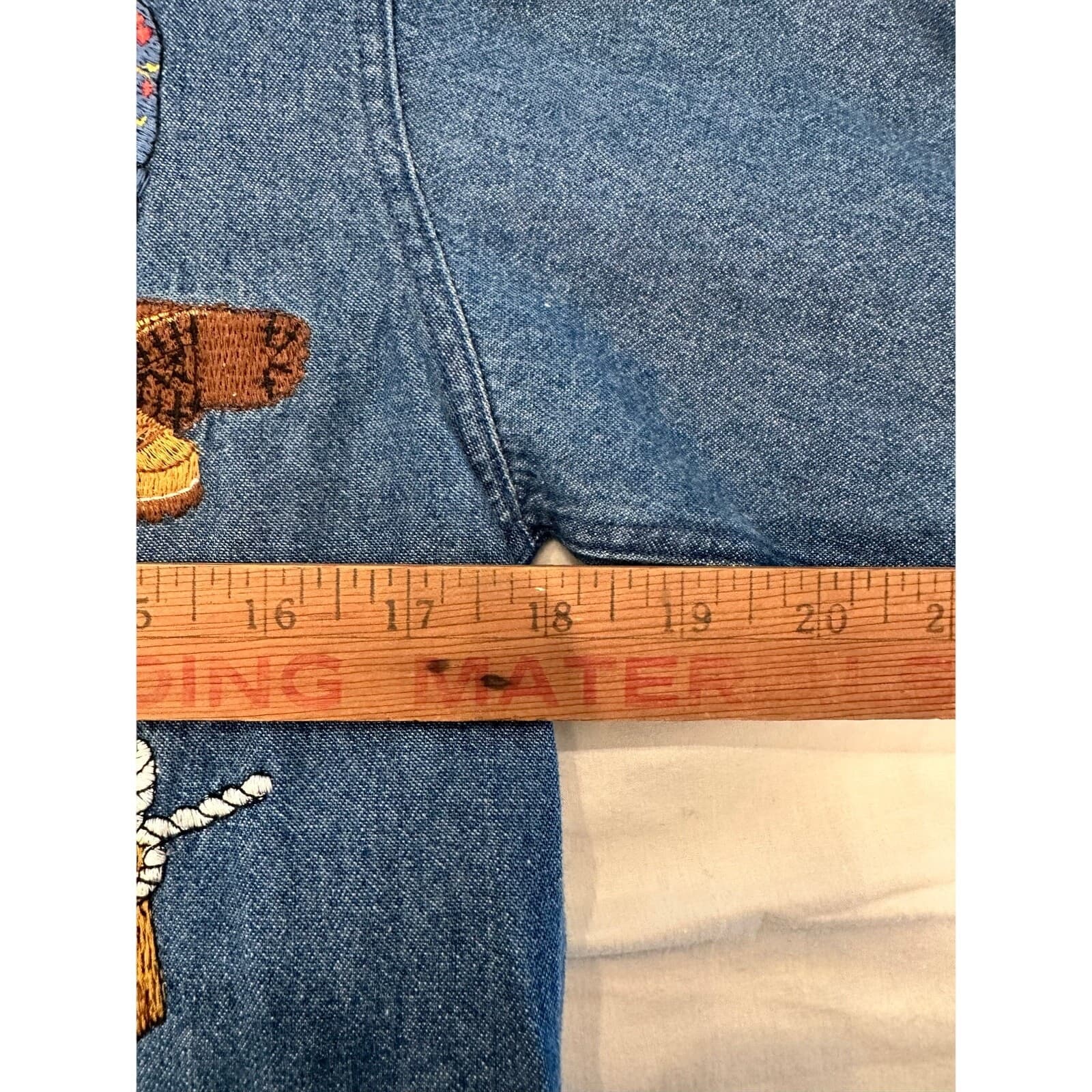 Cambridge Dry Goods Country Store Women’s Denim Embroidered Leather Collar Shirt - Thumbnail 11