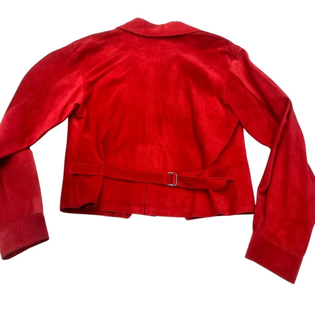 Bushwhacker USA Vintage 2-Piece Red Suede Jacket & Gaucho Short Set-New w/Tags - Thumbnail 7